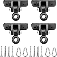 Vista 9 de BETOOLL Ganchos de columpio resistentes de capacidad de 2400 libras para juegos de madera, patio de recreo, porche, interiores y exteriores, ganchos