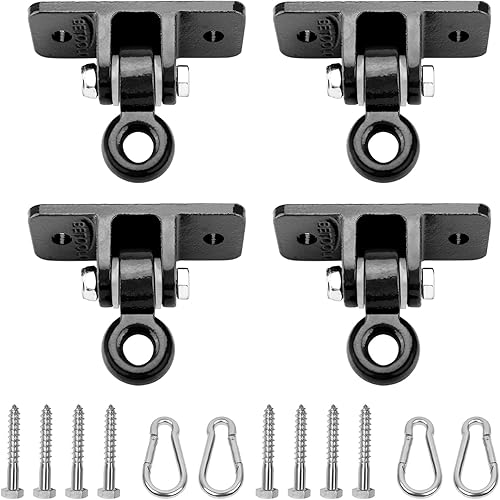 Miniatura 9 de BETOOLL Colgadores resistentes para columpios Juego de accesorios para columpios Parque infantil Porche Sets de madera para interior y exterior Set