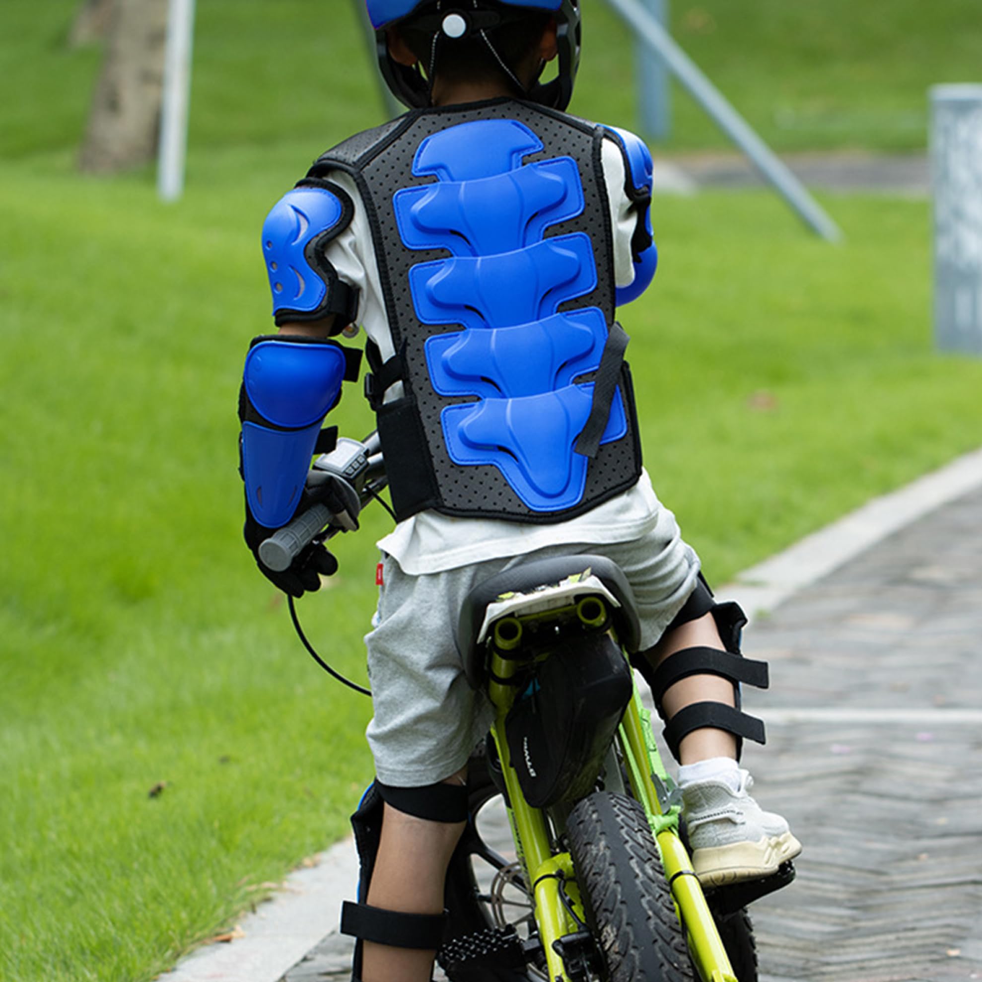 Set di attrezzi da per bambini, equipaggiamento protettivo per armature regolabili antiurto traspirante per Dirtbike, bicicletta, skateboard, motocross, ciclismo