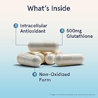 Vista 3 de Cápsulas antioxidantes Jarrow Formulas Glutathione Reduced, 500 miligramos, GLRED120, 1, 1