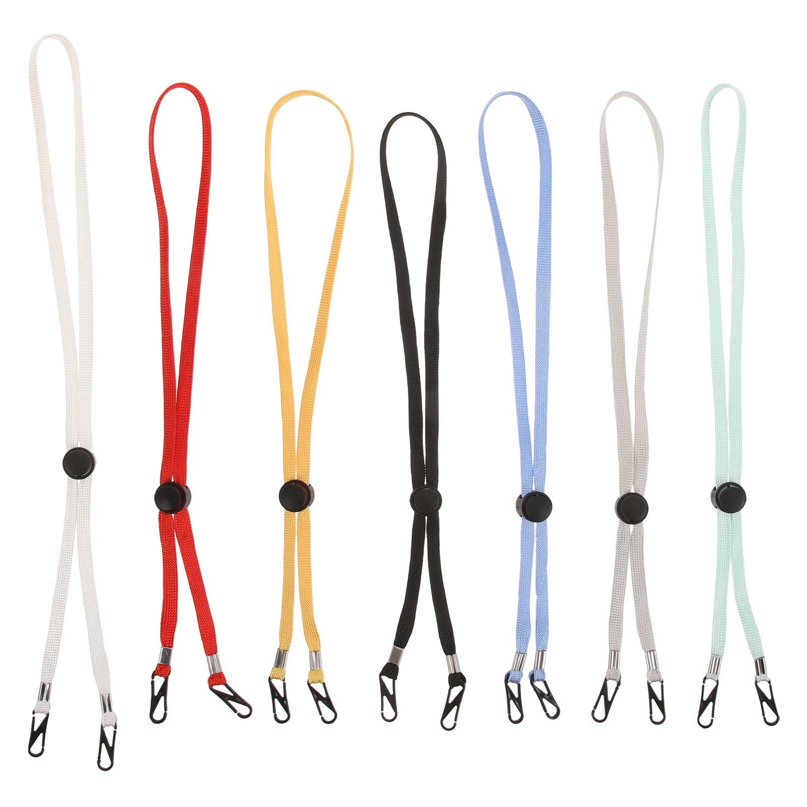 Theaque Unisex Multicolor 7Pcs Hat Rope Windproof Sun Hat Strap Hat Chin Cord Hat Rope Clip Hat Strap Clip Retainer