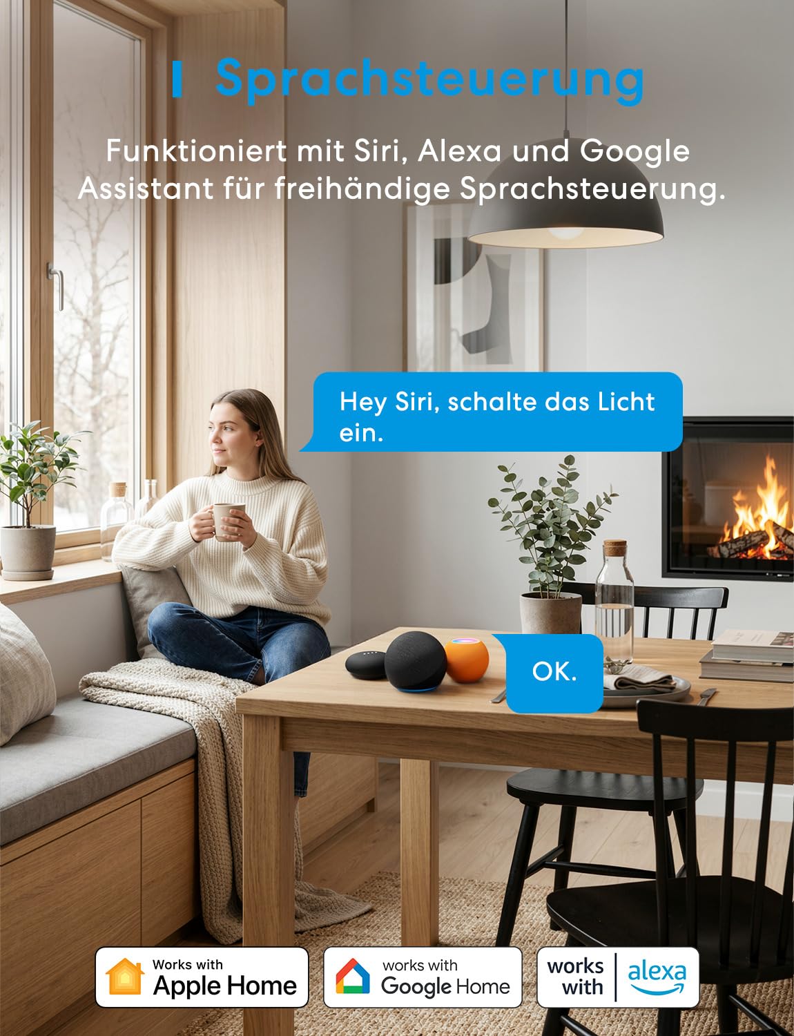 Meross Matter WLAN Schalter Unterputz 4 Stück, Neutral Erforderlich, Lichtsteuerung, Energieverbrauch & Zeitschaltuhr, kompatibel mit HomeKit, Alexa, Google Home und Home Assistant