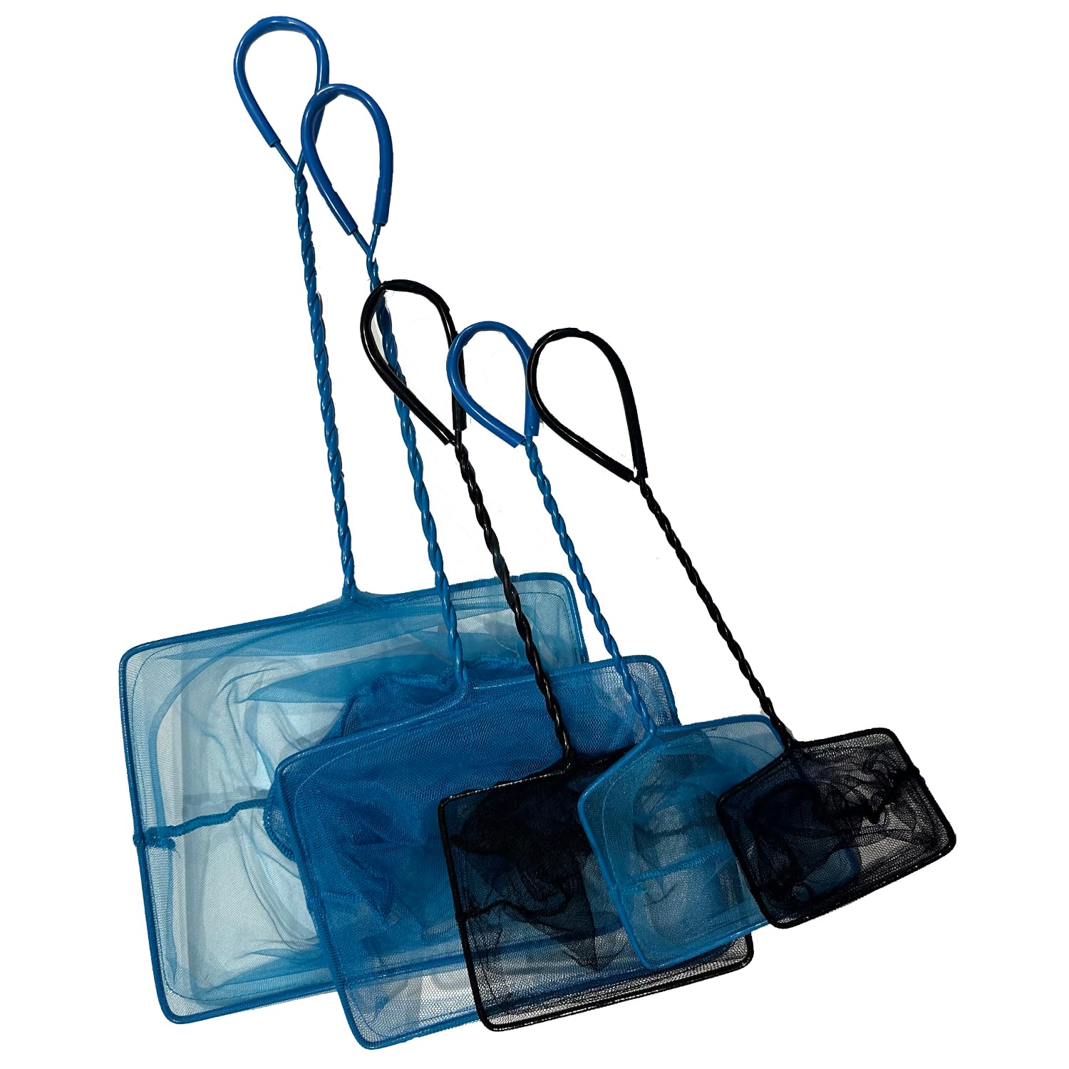 4" to 10" Nylon Fish Nets with 10.5 Inch Handle for Fish Aquariums and Terrariums