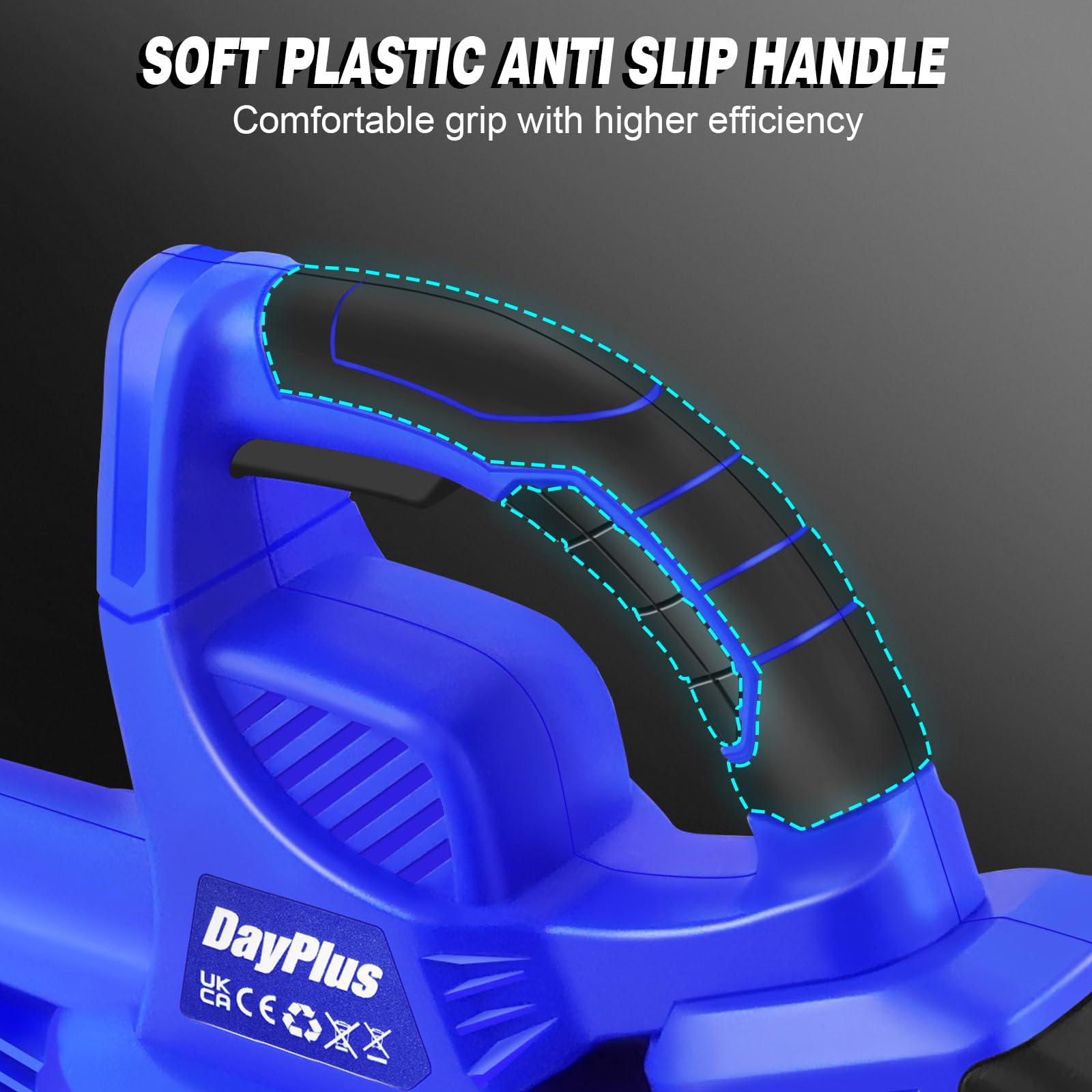 Soffiatore - 21V Soffiatore a Batteria, Soffiatore Foglie 110 km/h, 4,0 Ah Batteria, Con 2 condotti d'aria rimovibili, Leggero ed Ergonomico, per Pulire le Foglie, Rimuovere la Polvere