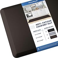 Vista 28 de KitchenClouds - Tapete acolchado antifatiga, impermeable, antideslizante, para escritorio de pie, cocina, hogar, fregadero y oficina, 17.3 x 28 Gris