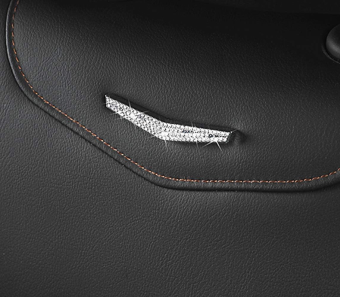 Bling Interior Car Accessories Fit for Cadillac XT4 2018-2023 Rhinestone Crystal Decorative Sticker Accessories Modification Woman Accessories (Seat Back Trim Stickers 4pc/Set)