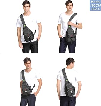 NICGID Sling Bag Chest Shoulder Backpack Crossbody Bags for Tablet Laptop Outdoor Hiking Men Women