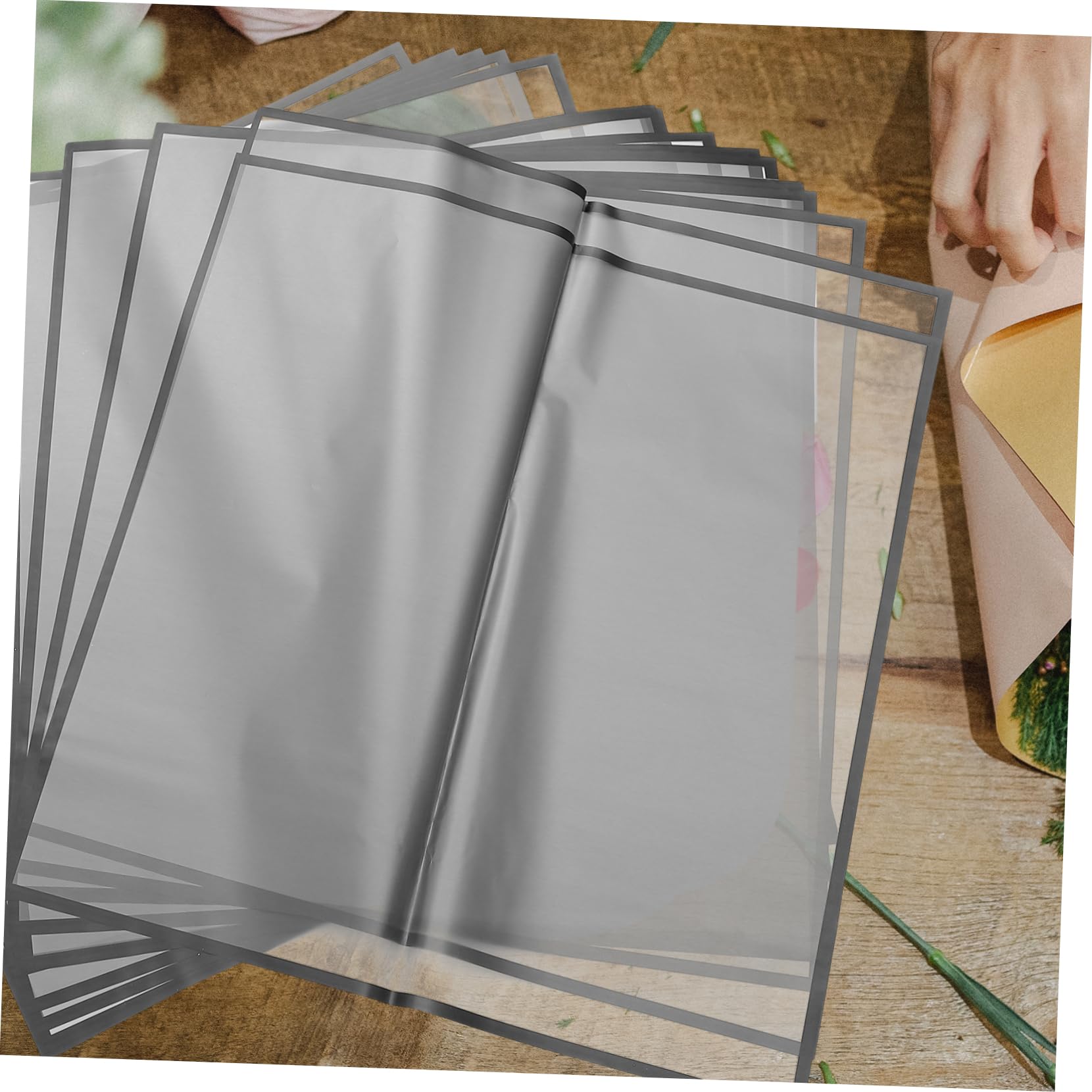 Angoily 20 Sheets Flower Bouquet Wrapping Paper of Semi Transparent Floral Wrapping Material for Crafts Parties and Floral Arrangements