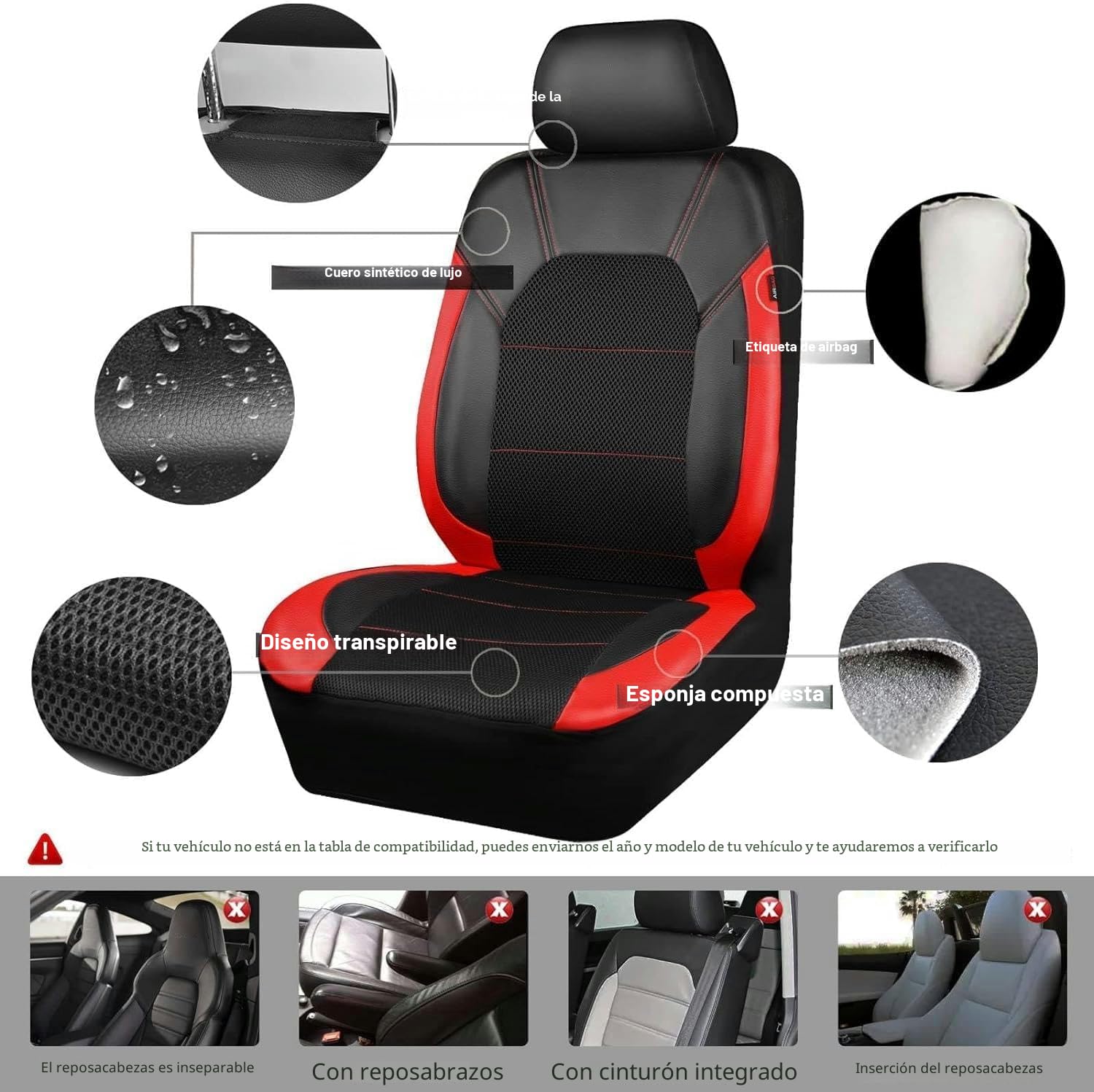 Fundas de asiento de coche de ajuste universal para Seat León, Ibiza, Arona, Ateca, Altea, Exeo, Ibl, Ibx, Toledo, juegos de fundas de asiento