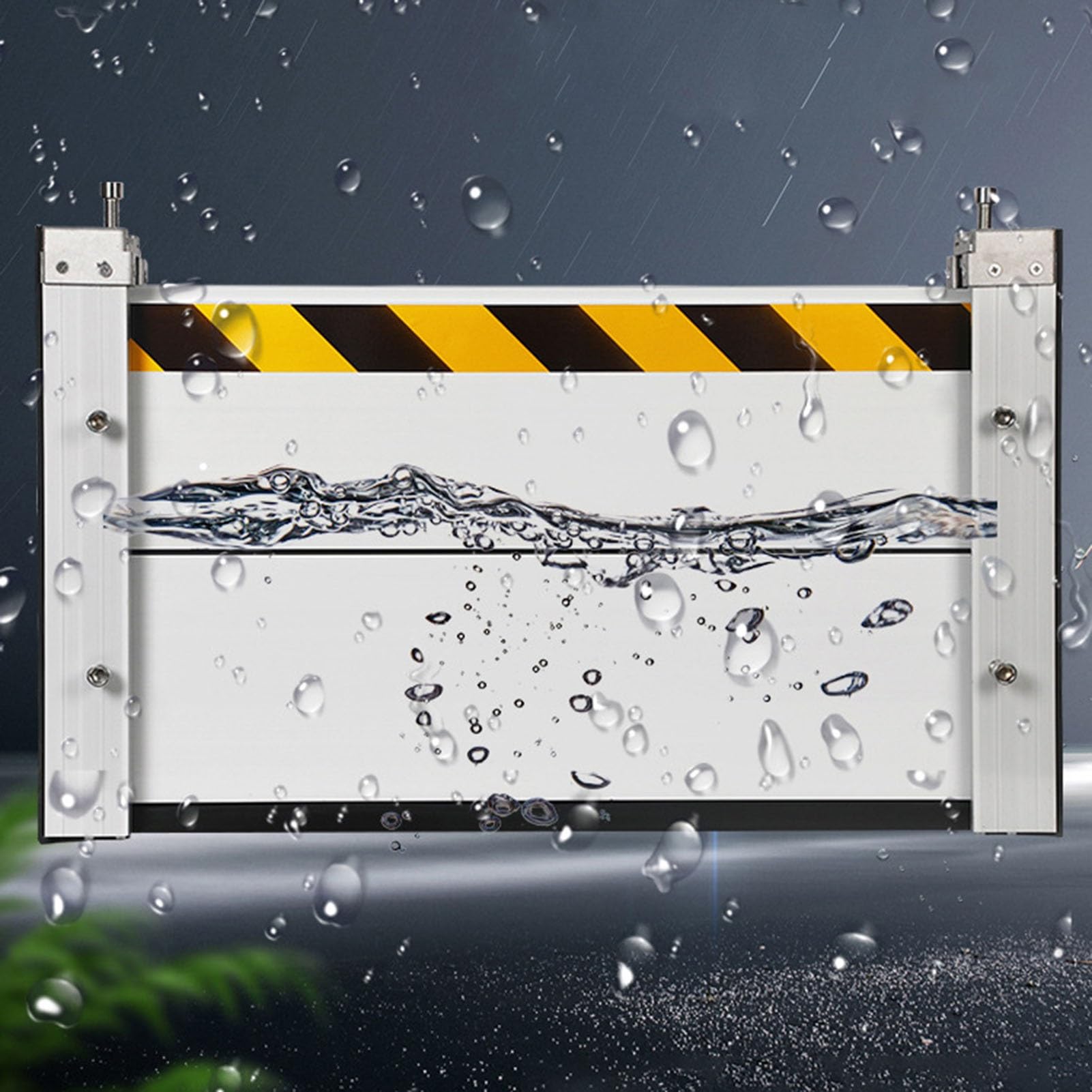 Inondation de garage évitée avec la barrière d'eau amovible en aluminium
