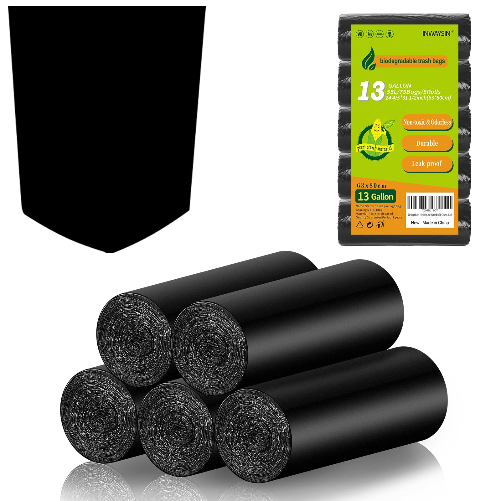 Inwaysin 13 Gallon Compostable Trash Bags Buy Inwaysin 13 Gallon Compostable Trash Bags