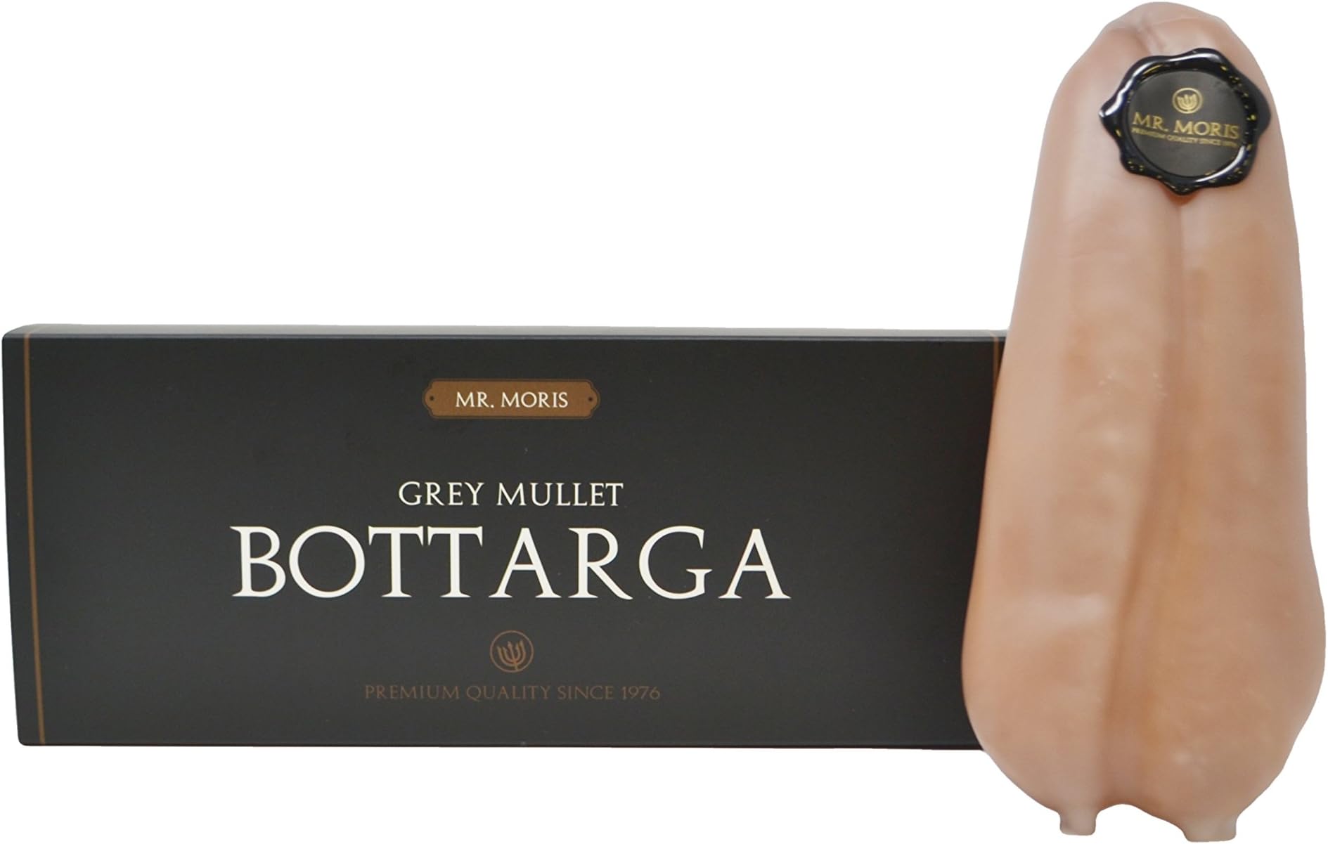 Mr Moris Bottarga Premium Quality Kosher with Wax Made in Italy (Grey Mullet Roe) (Large - 175Gr / 6.2Oz ca)