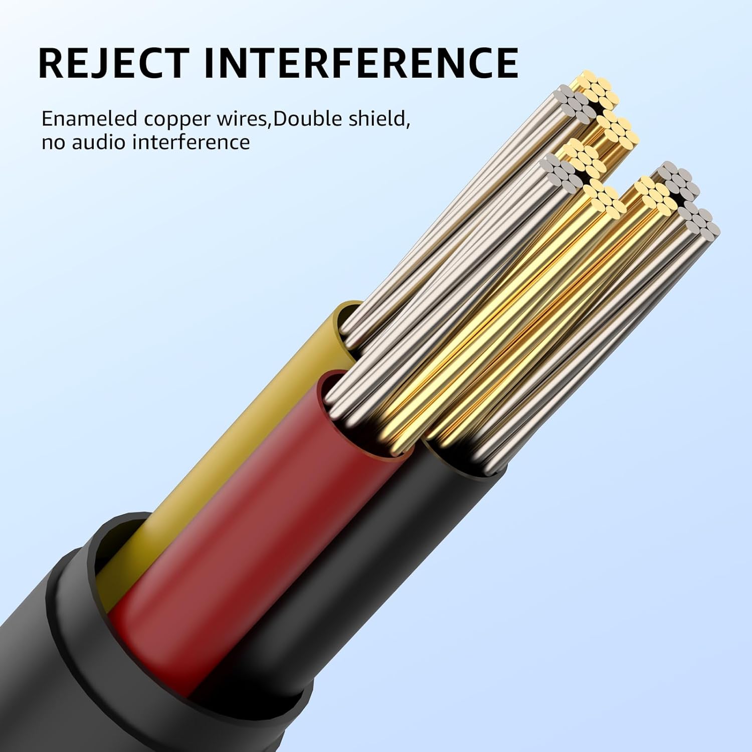 TOZO HT2 Hybrid Active Noise Cancelling Headphones Khaki + 3.5mm Audio Cable Aux Cable Compatible for Headphone Tablets