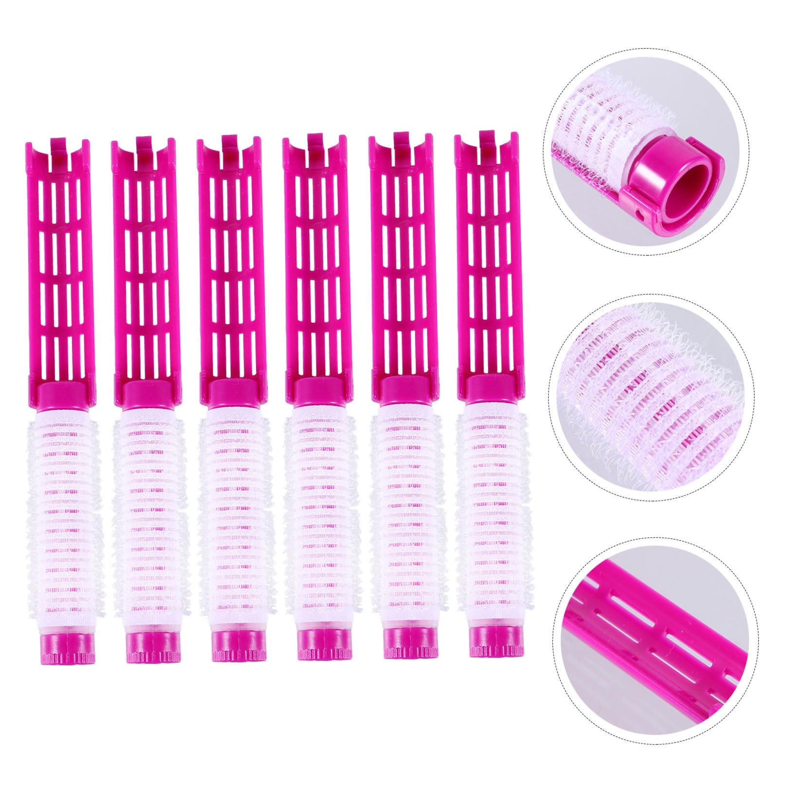 Rodillos para Rizar el Cabello 20 Piezas, Herramientas Ligeras de Abs que No Dañan el Pelo, Ideales para Uso en Casa y Viaje, Rizadores Portátiles Púrpura