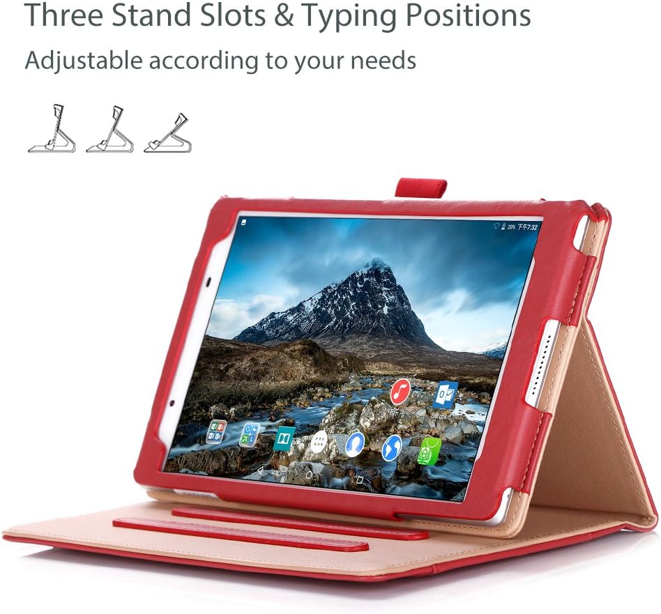 ProCase for Lenovo Tab 4 8 Case - Stand Folio Case Protective Cover for Lenovo Tab 4 8" Tablet 2017 Release ZA2B0009US -Red
