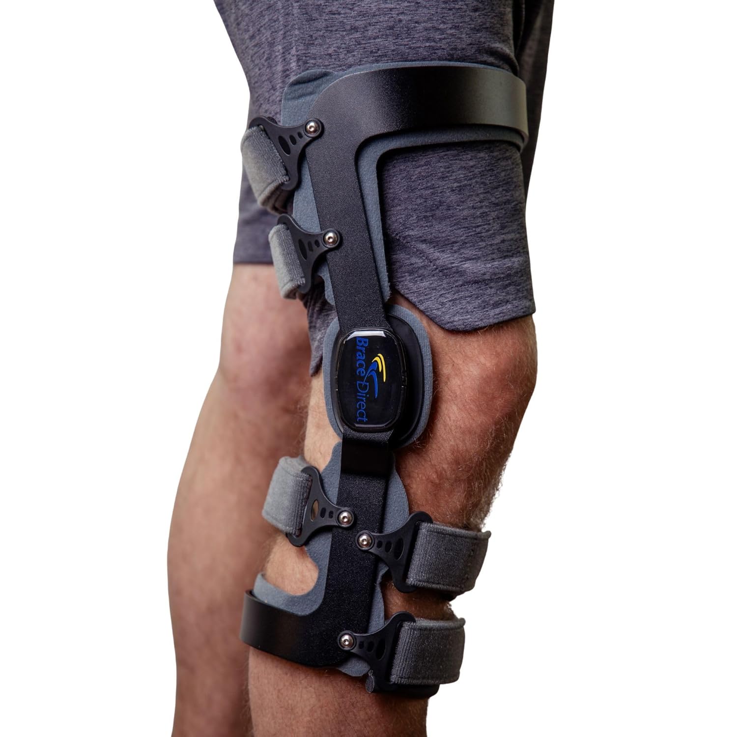 Apex ACL Stabilizer Knee Brace - Double Upright Support for ACL, MCL, PCL, LCL Injuries, Post Op Rehab, Meniscus Tears, Sports Recovery - L1845 (RIGHT/M: 18.5–21 in. Thigh Circ)