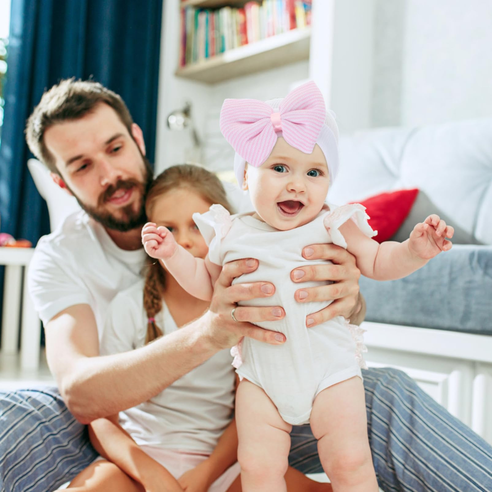 Babyzubehör Für Neugeborene Tapsen Für Babys Babyschleifen -bademütze Babyhandschuhe Mütze Kind Kleinkind Kinderhüte Windeln Mädchen Hüte Kappe Zeug Garn 3st