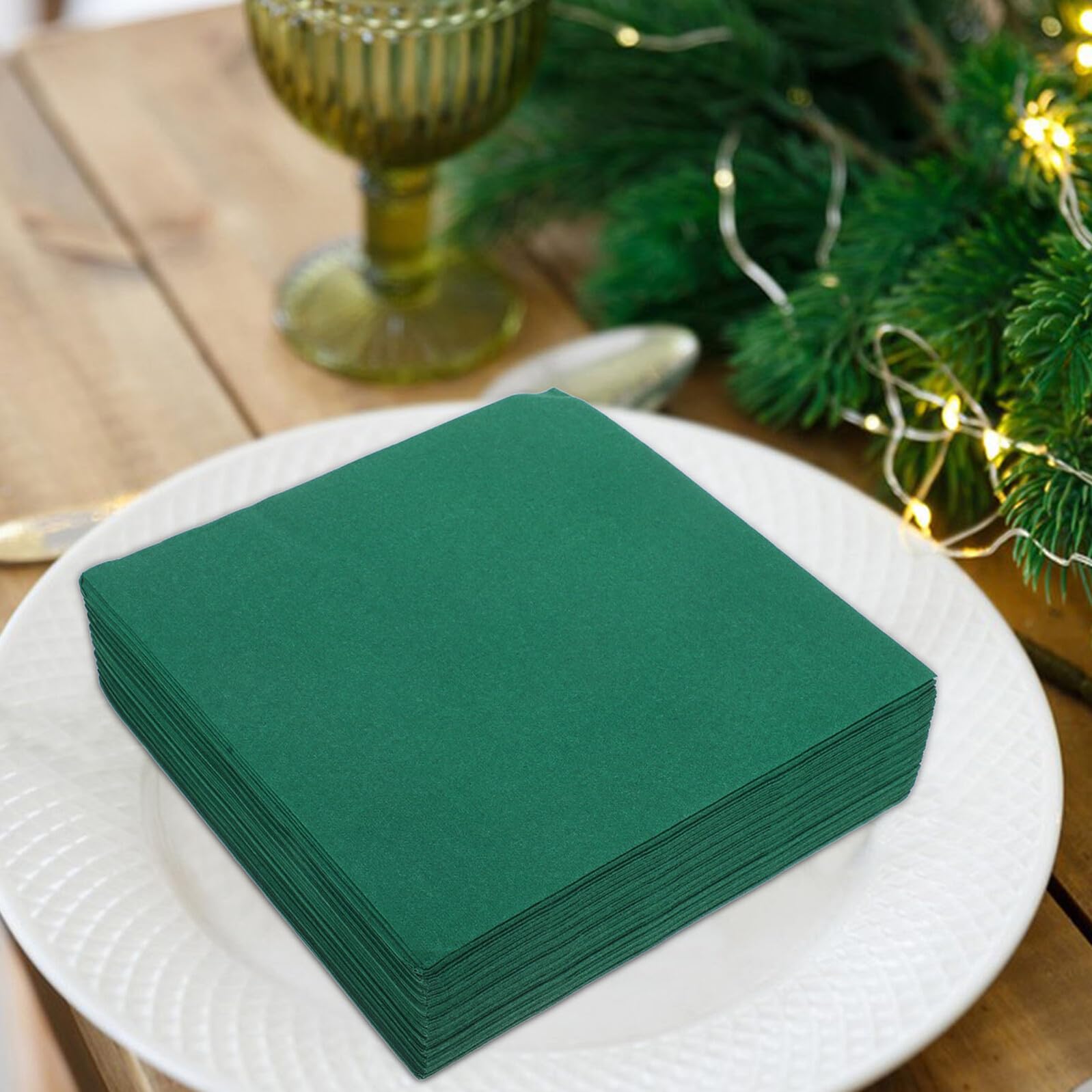Servilletas de Papel Verdes Desechables 25 Piezas sin Polvo Absorbentes para Fiestas Bodas Banquetes y Baño Toallas de Mano para Invitados