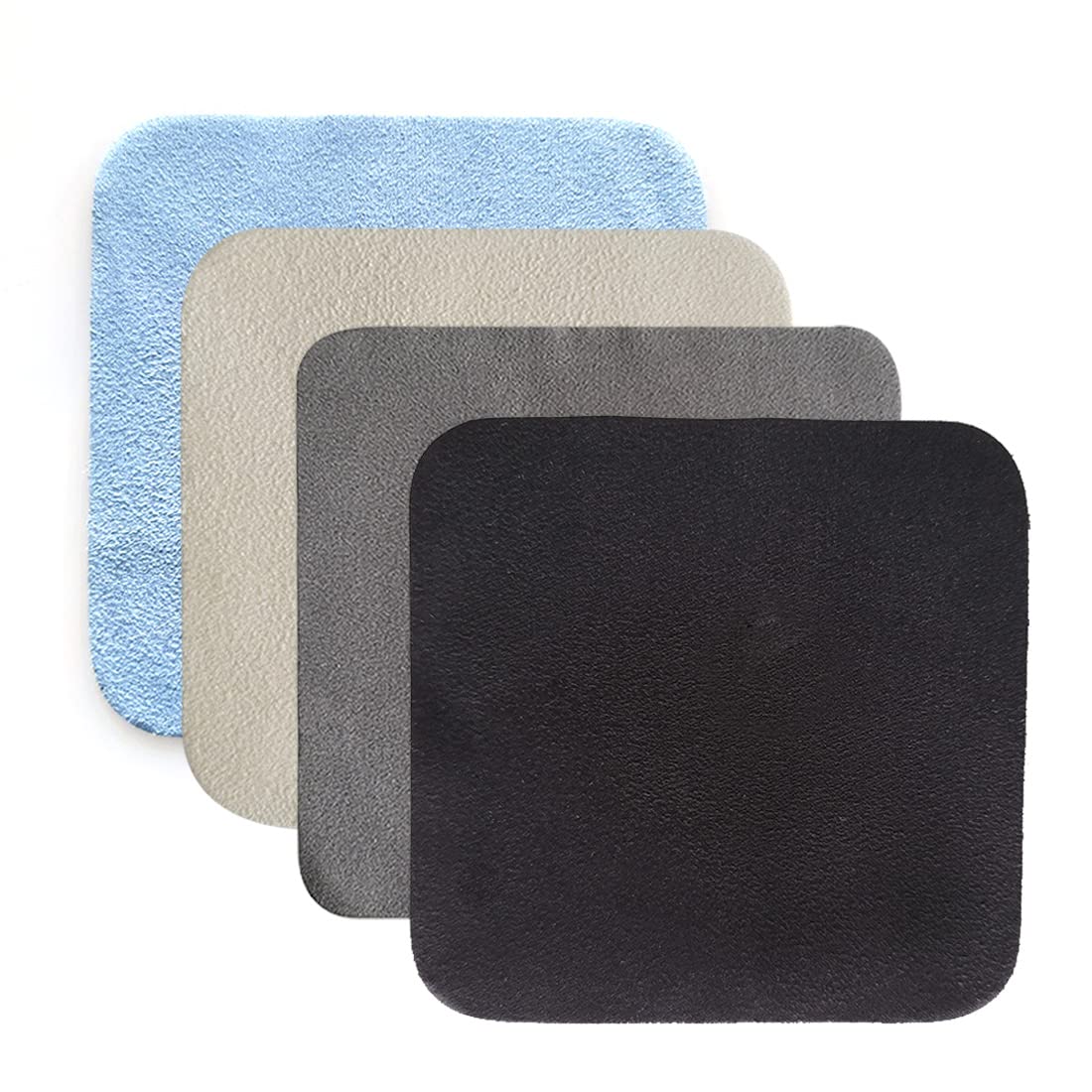 4 piezas Paño de microfibra gafas，Paño de limpieza，Paño de microfibra gafas，Paño de microfibra para la limpieza de lentes, anteojos, cámaras, celulares y otras superficies delicadas（4 colores）