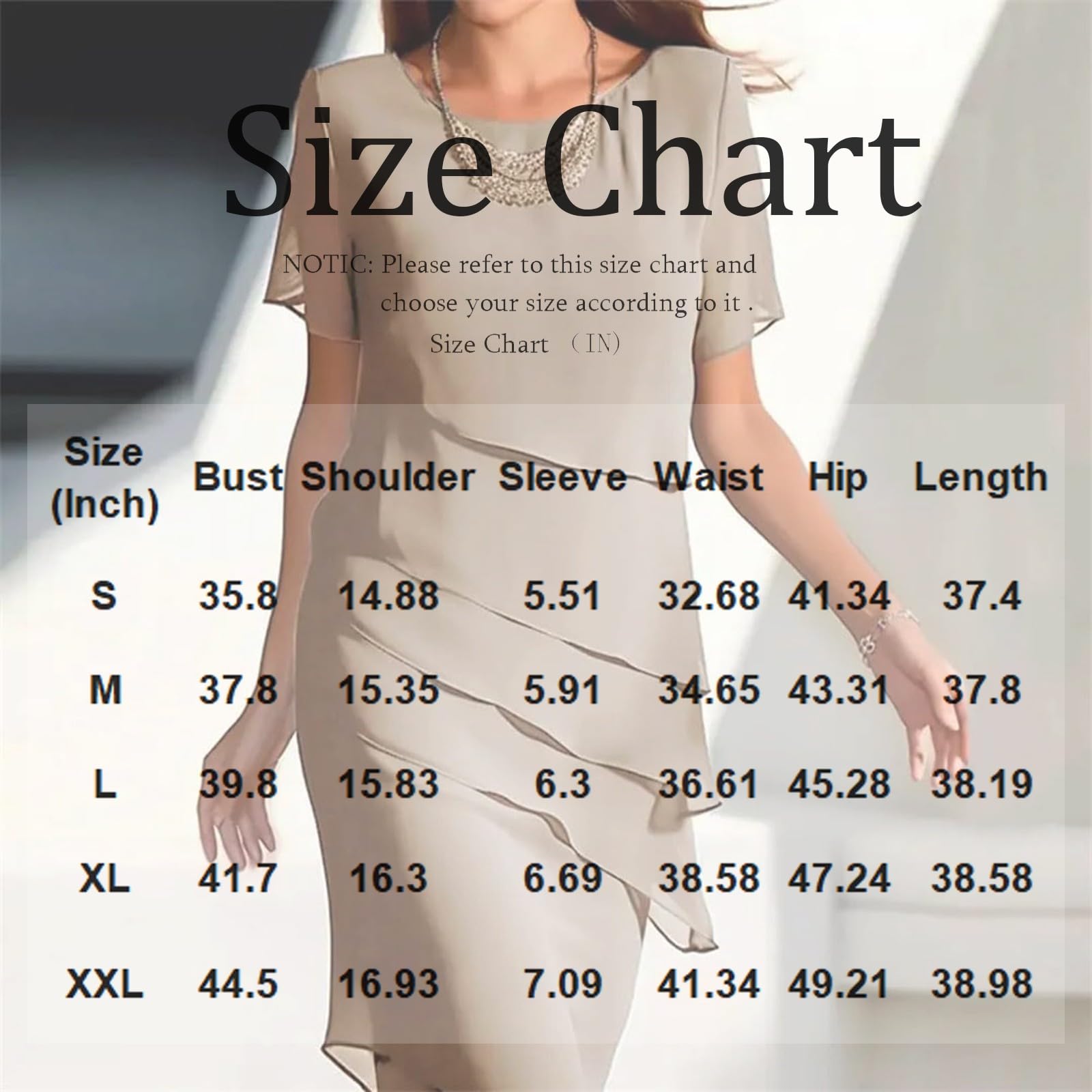Chiffonkleid Damen Festlich Knielang Kleid Hochzeitsgast Damen Sommer Festliche Cocktailkleid Elegant Kleider Hochzeit Abendkleid Mit Ärmel Festkleid A Linie Chiffon Stufenkleid Frauen Schick