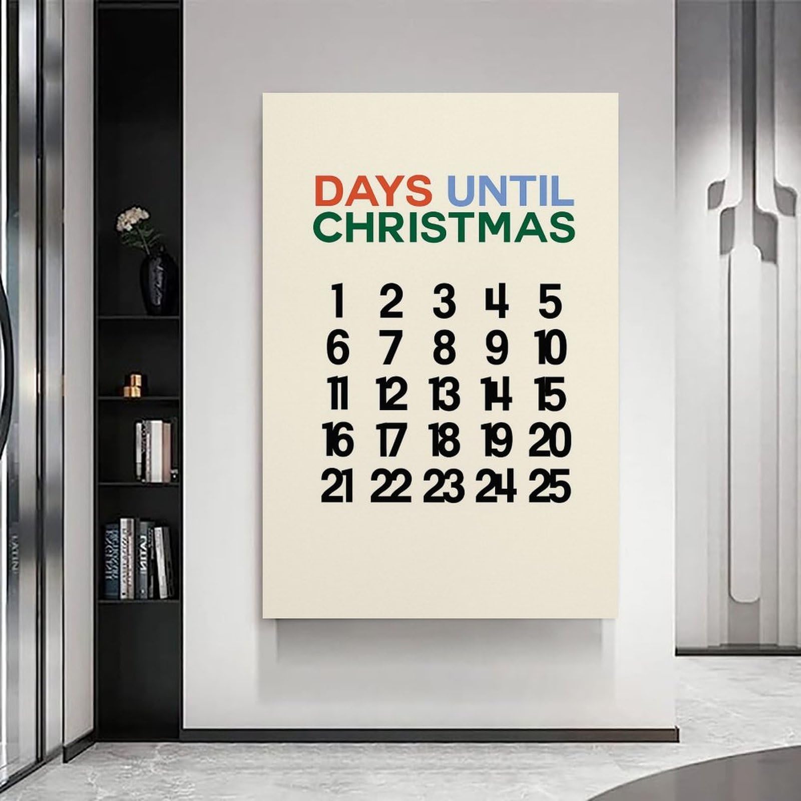 Calendario dell'Avvento di Natale, poster su tela, stampa artistica contemporanea e alla moda, decorazione da parete per cucina, appartamento, ufficio