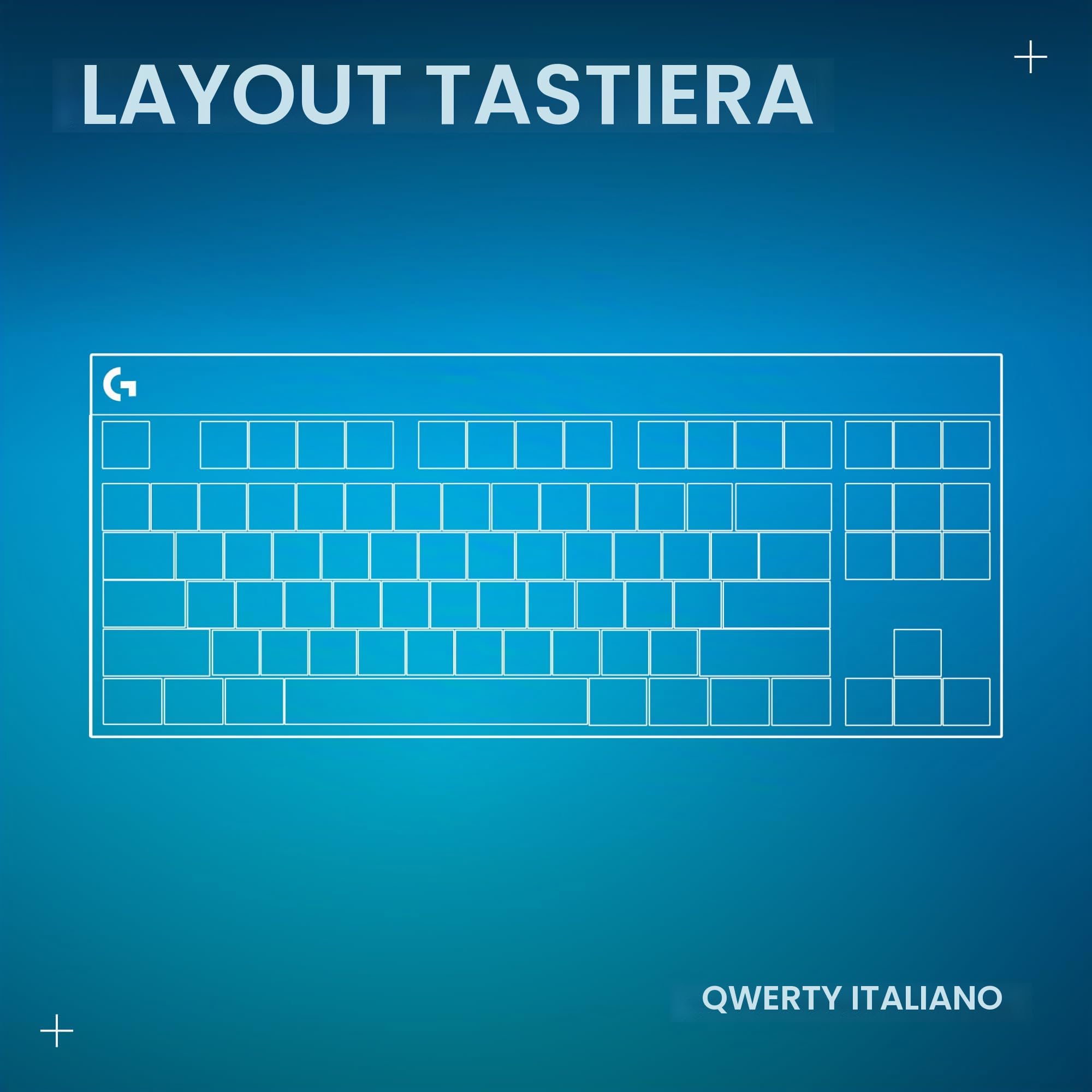 Logitech G G316 X 98, tastiera gaming, 8 kHz, switch Tactile hot-swap, struttura a guarnizione, display LED matrice & manopola, tasti PBT bicomponente, USB-C, RGB LIGHTSYNC, PC, ITA QWERTY - Bianco