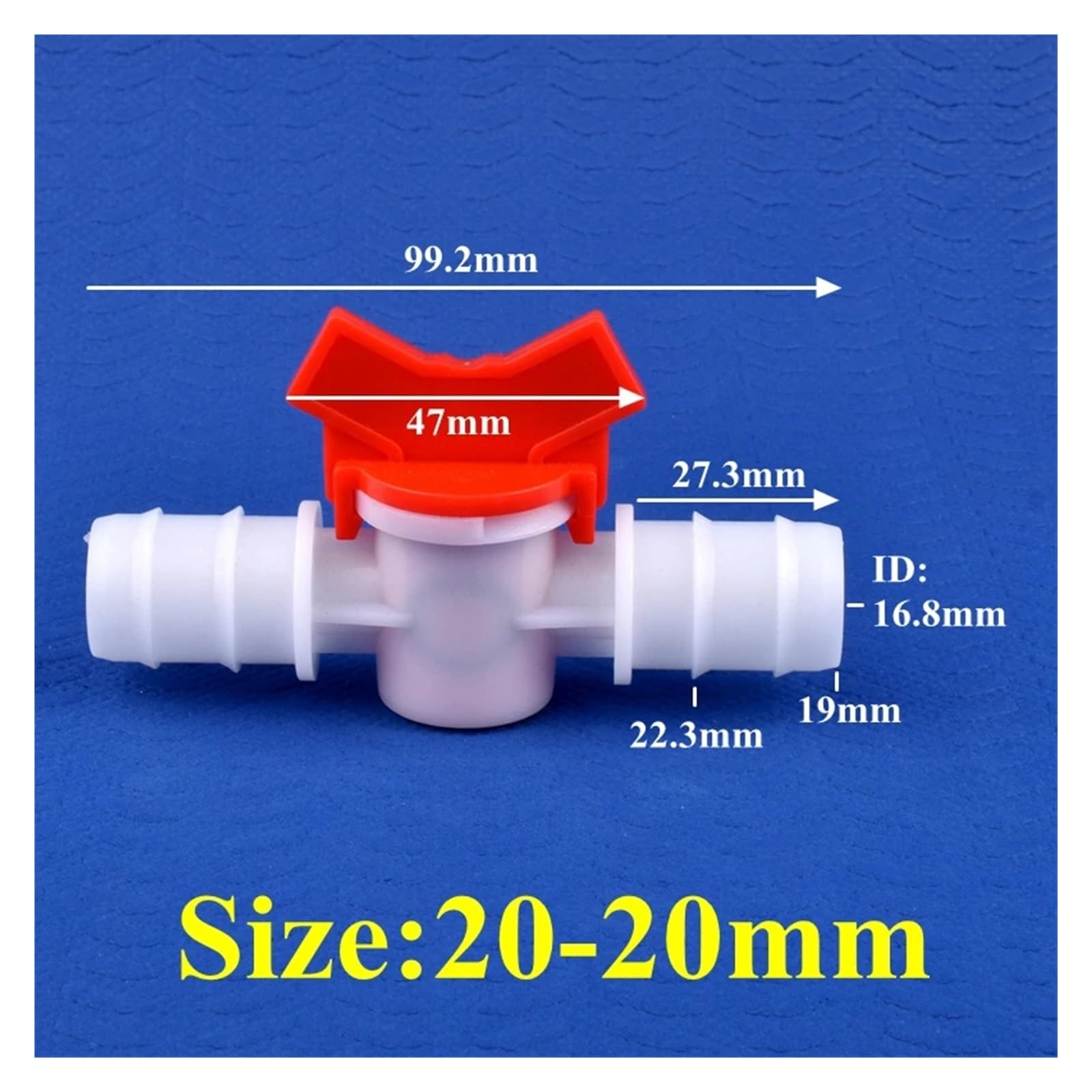 1~50 piezas de 4~25 mm, válvula de bola, de riego por goteo, manguera, junta de pagoda, tanque de acuario, bomba de aire, conector de agua for jardín, tubería(20-20mm,50 Pieces)