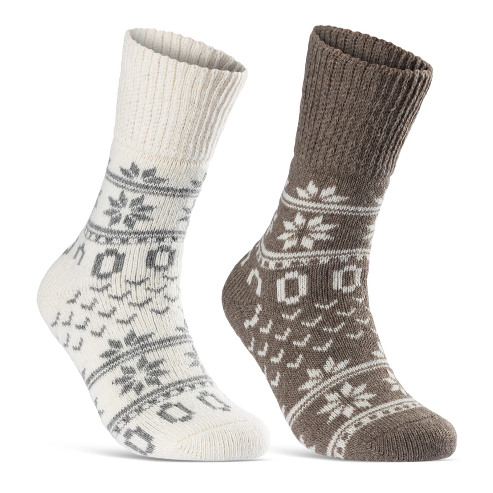 sockenkauf24 2 Paar Wollsocken Wintersocken Haussocken Damen & Herren