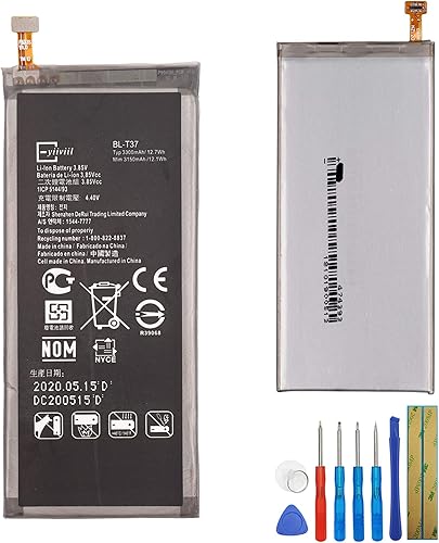 Nueva batería de repuesto BL-T37 compatible con LG V40 ThinQ Stylo 4 Q710 Q710MS Q710CS Q8 2018 EAC63958201 con herramientas