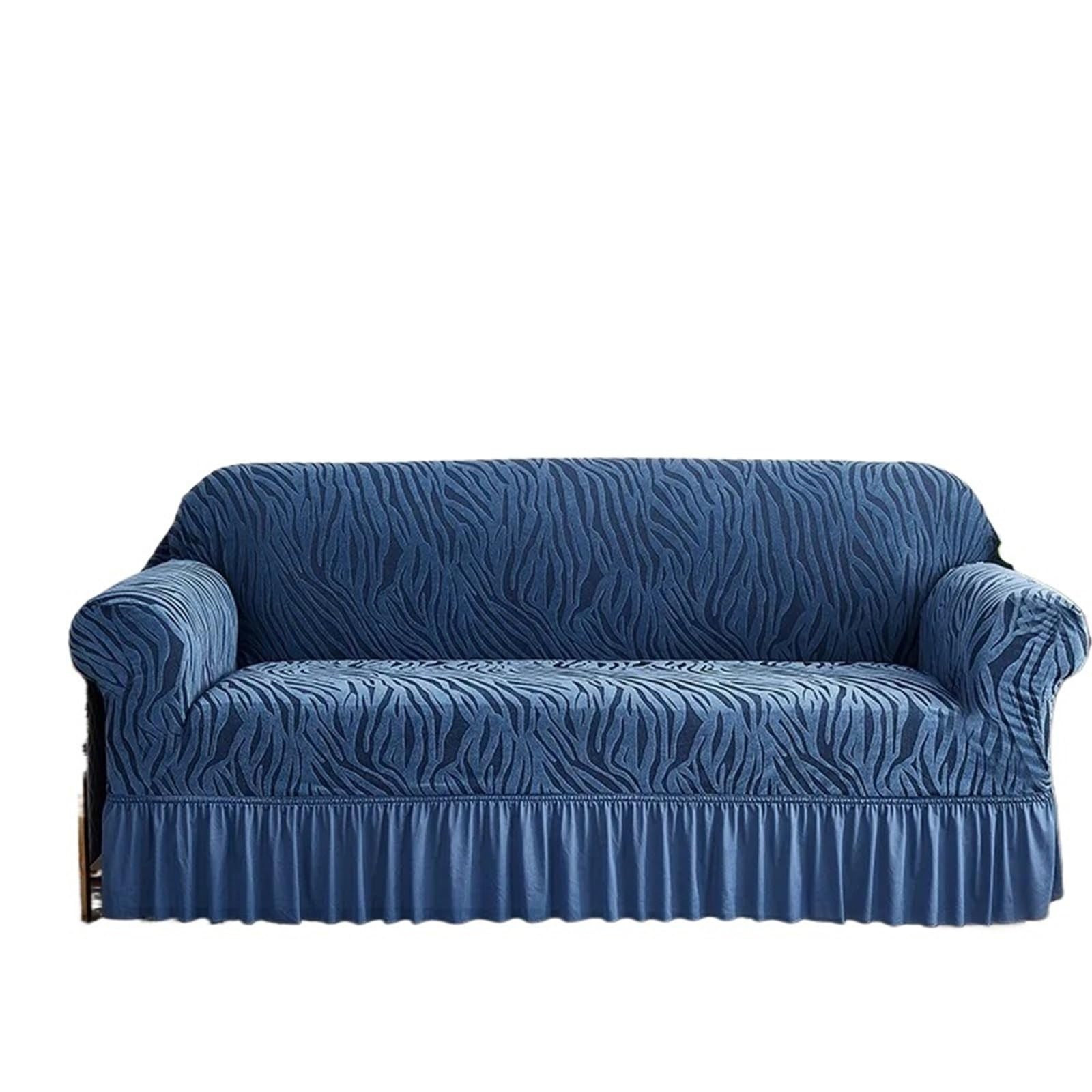 SUBLXPoten Sofa Cover with Skirt 1/2/3/4 Seat Sofa Slipcover with Skirt Easy Fitted for Living Room Couch Cover Washable(Color 8,3-Seater-190-230cm)