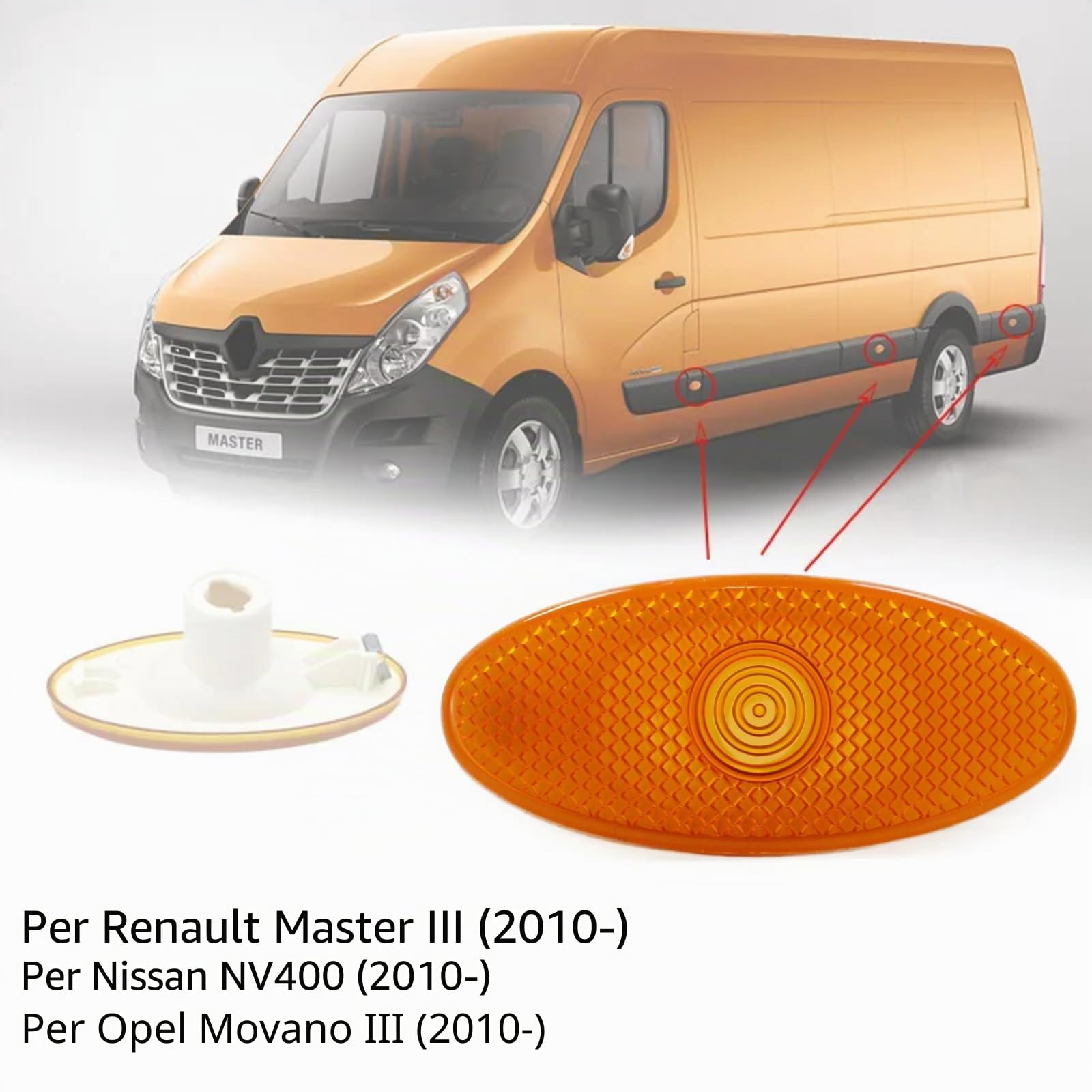 Twowinds Freccia Laterale Compatibile con Renault Master 3 (6 pezzi)