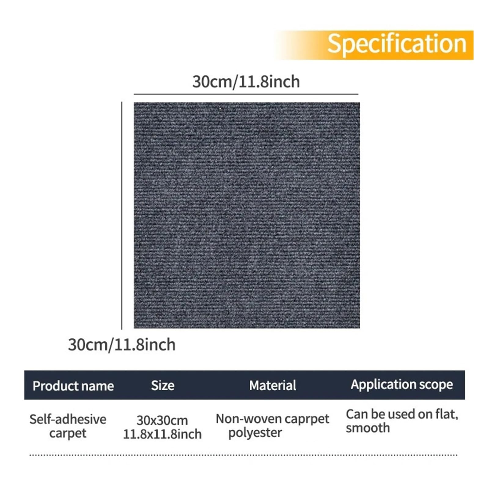 Dalles de moquette à coller, Dalles de moquette auto-adhésives 30 cm x multicolores 10-30 pièces amovibles(Dark Blue,20pcs)