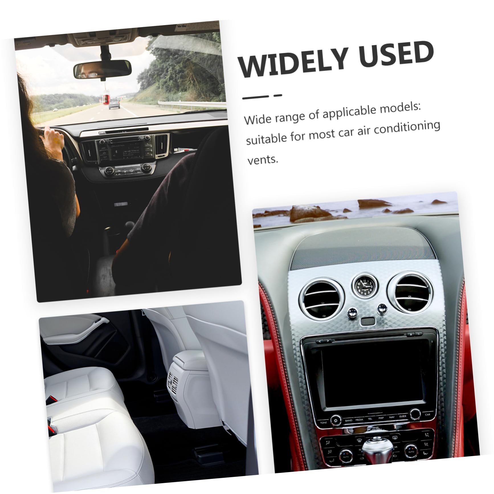 Clip Profumate per Auto 100 Pezzi Plastica, Fermaglio Aria per Diffusore | Nero, Accessori in Gesso Inclusi, Fissaggio Saldo sulla Bocchetta, Design Semplice per Festa Estiva