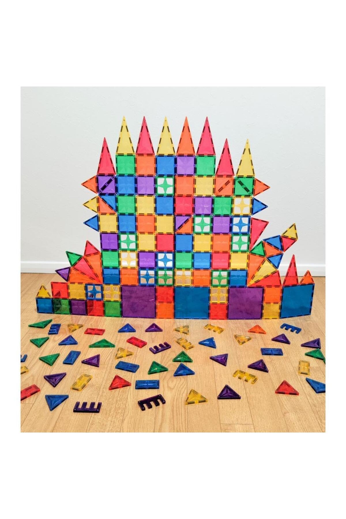 Erfindungs-Bausatz in Knallfarben 110 Teile, langlebiges Magnetspielzeug, Robustes Lernspielzeug, erweiterbare Sets, für Kinder ab 3 Jahren