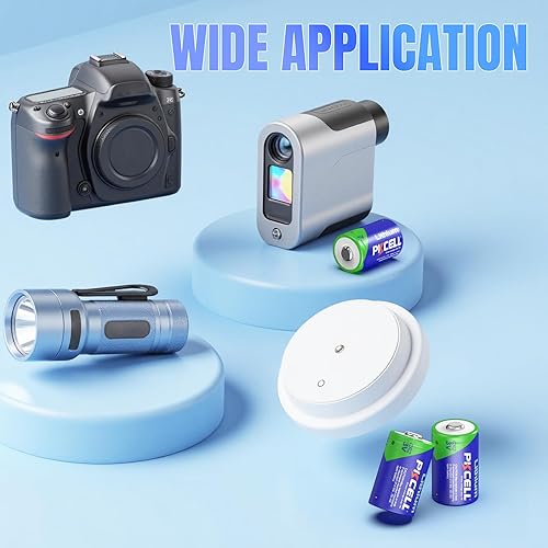 Miniatura 7 de PKCELL Batería CR2 paquete de 8 baterías de litio CR2 3V para buscador de rango de golf, linterna y más