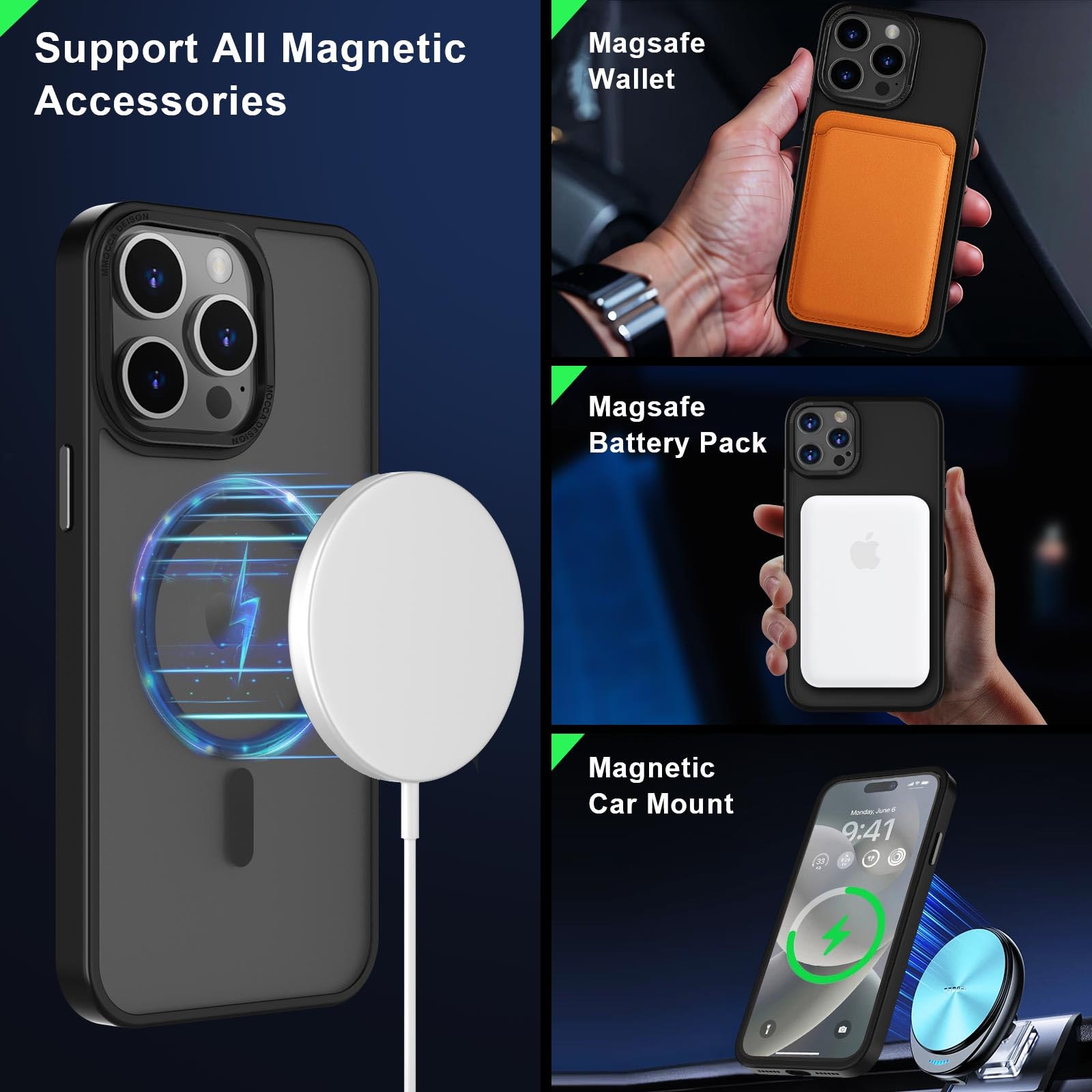 Amazon.com: MOCCA Strong Magnetic for iPhone 15 Pro Max Case