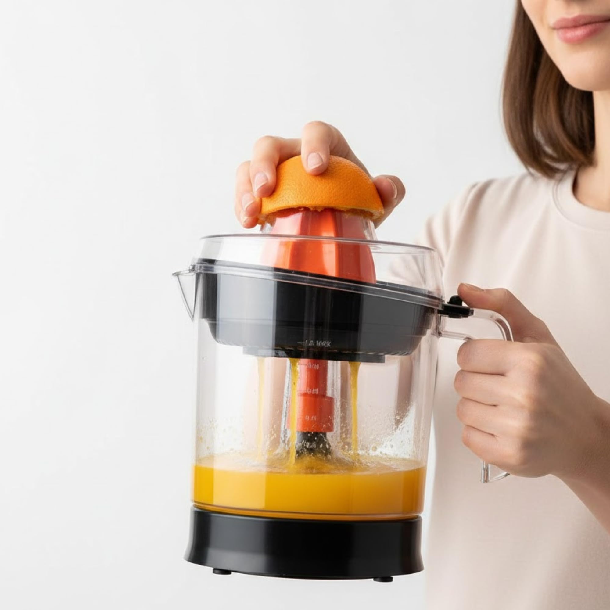 𝓓rumstone Manual Lemon Orange Juicer 1 Litre Capacity with Dual Size Cones, Citrus Hand Press Juicer for Fresh Juice, Home Kitchen Use, BPA Free Easy Cleaning-image-15