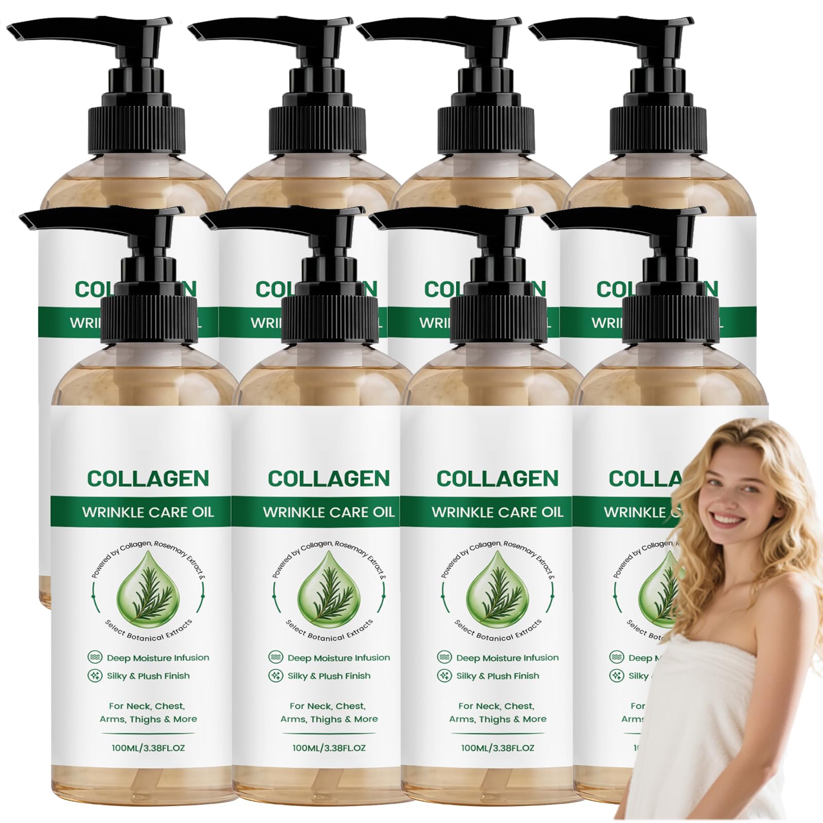 Olio di collagene lifting per il corpo, olio di collagene idratante per il corpo dopo la doccia, oli di collagene rassodante per il corpo, oli lifting rassodanti con idratante anti-invecchiamento, 100
