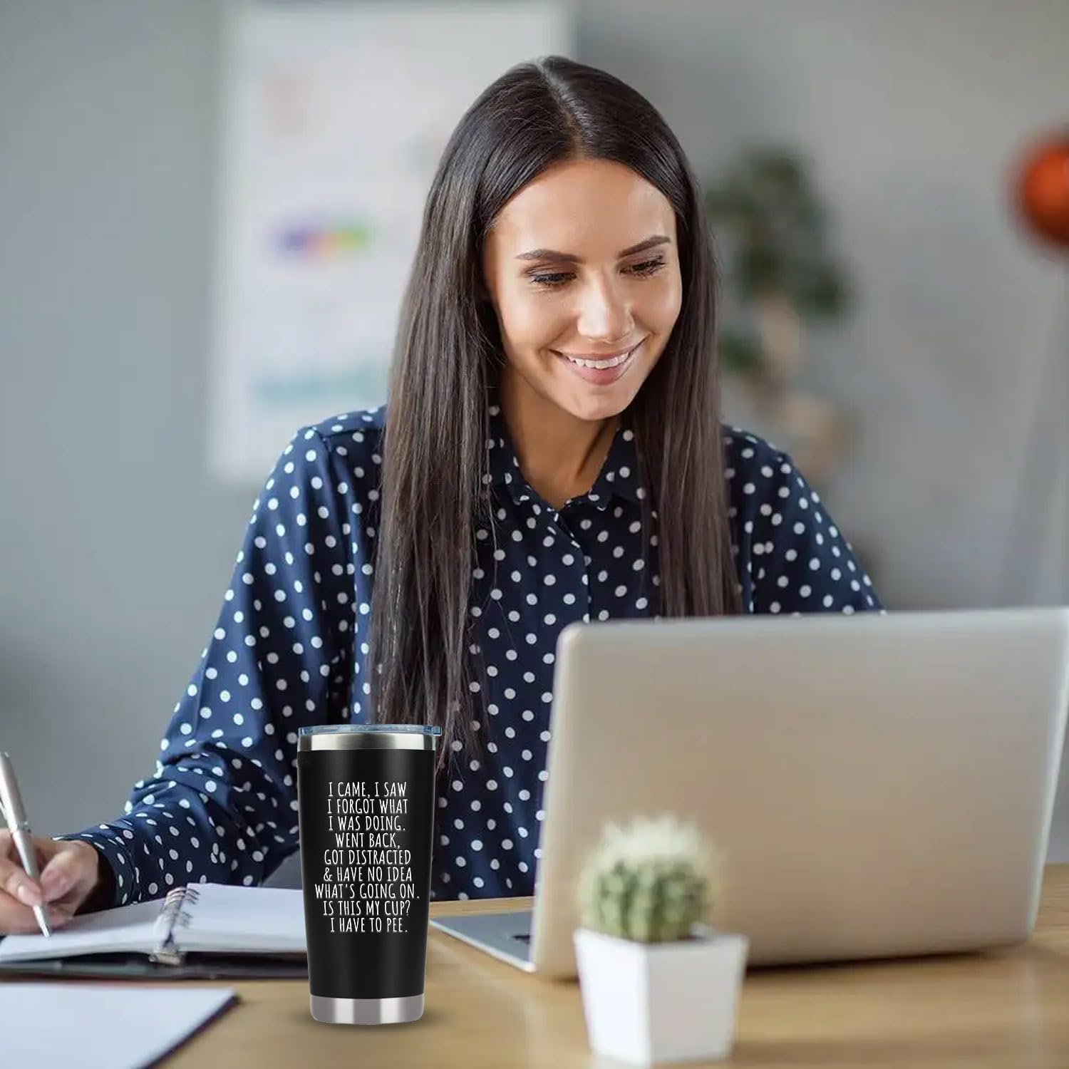 I Came I Saw I Forgot Tumbler - Hilarious 20 oz Insulated Coffee Travel Mug for Men Women - Funny Black Elderly Gag Gift for Seniors Cititzen, Dad, Grandpa, Grandma, Old People, Birthday, Retirement - Image 6