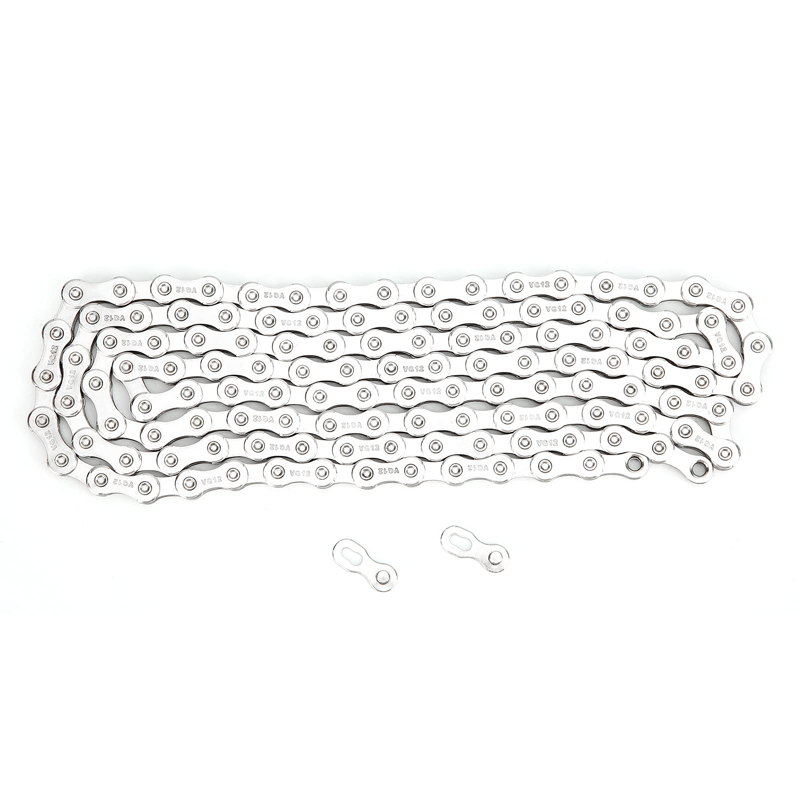 Dilwe 12-Gang-Fahrradkette, 126 Glieder, 1/2 X 11/128 Silberfarbene