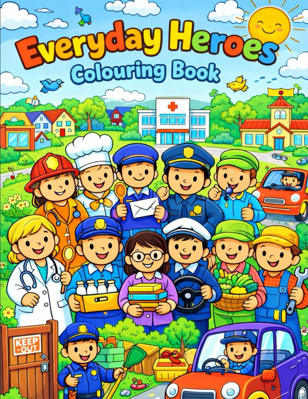 Everyday Heroes: Colouring Book for Aged 3 to 7: A Fun Way to Learn About Community Helpers