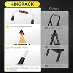 KINGRACK 4 Step Folding Ladder, 800lbs Capacity Step Stool with Safety Lock, Non-Skid Wide Pedals, and Handrail, Lightweight, Household Ladder for Home, Kitchen, Pantry, Closets, and Office Use, White
