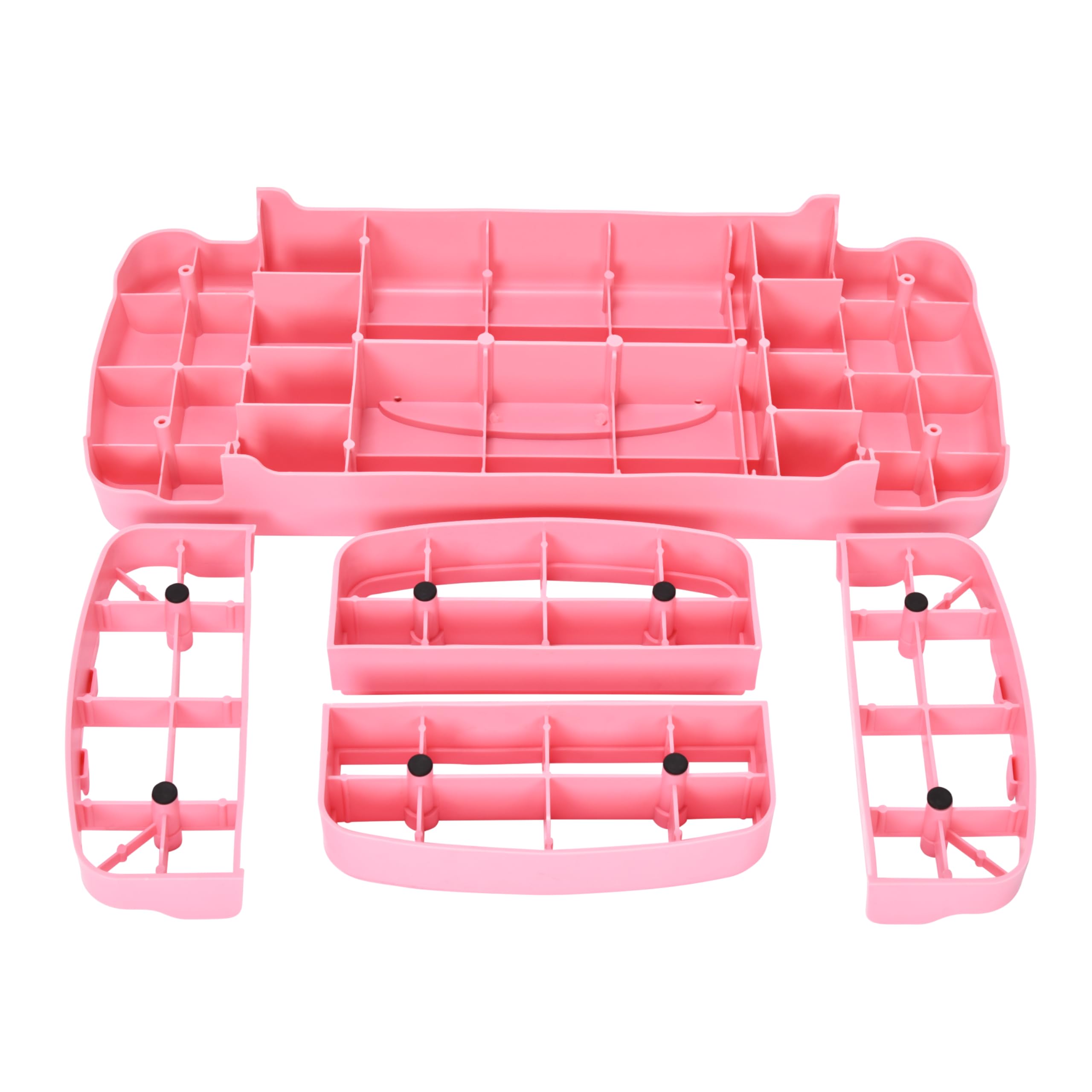POWRX Step Board d'aérobic Step Board - Hauteur réglable - Appareil de fitness pour la maison - Step Aerobic Board avec tapis antidérapant - Convient pour tous les âges - 68 x 28 cm - Rose