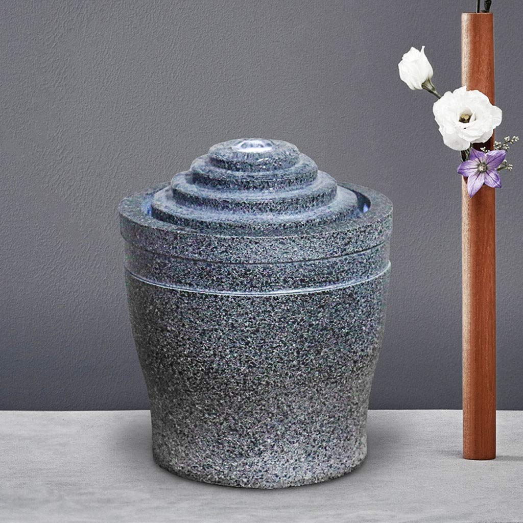 Fontana da Interno/Fontana d'Acqua Fontana da Giardino per Interni Ed Esterni Decorazione Domestica Fontana da Tavolo con Pompa Altezza 4,3", Fontane da Tavolo Grigie