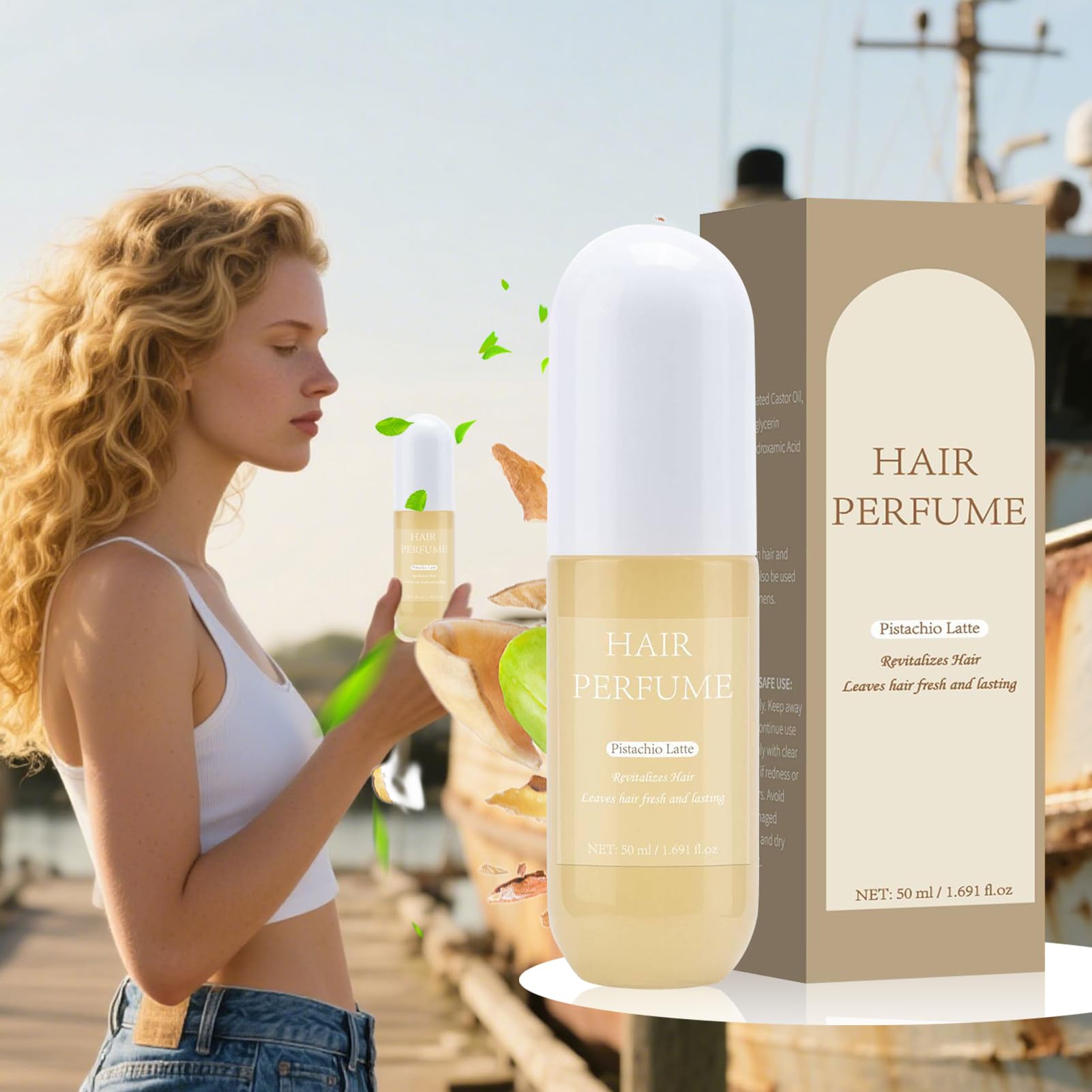 Profumo per capelli da donna, a lunga durata, profumo leggero, nebulizzato, portatile, 50 ml, per donne, matrimoni, appuntamenti, vacanze