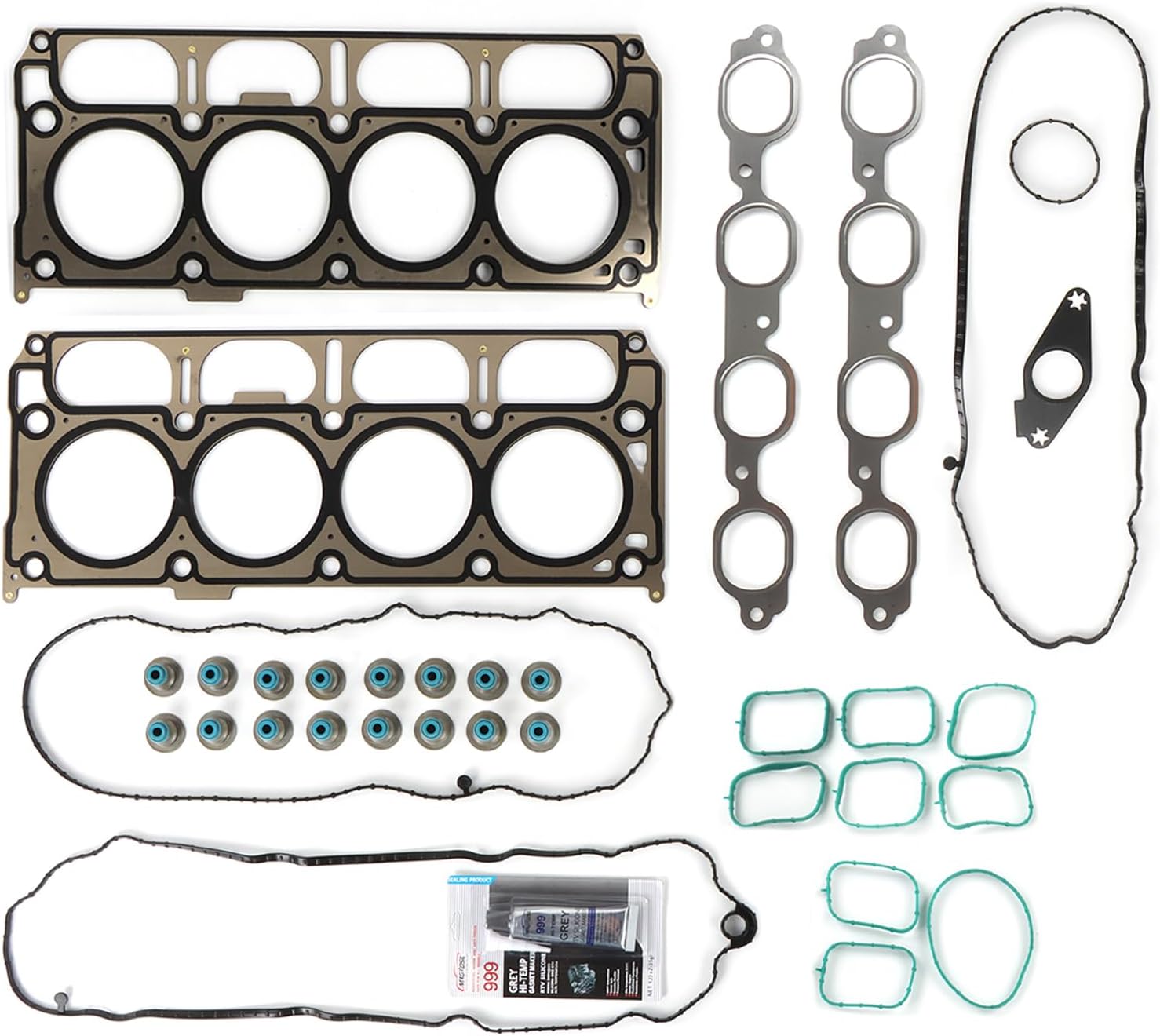 5.3L Engine Cylinder Head Gasket Kit Fits for Chevy Silverado 1500/ Suburban/Tahoe, GMC Sierra 1500/ Yukon/Yukon XL 2015 2016 2017 2018 2019 5.3L V8 OE HS54996