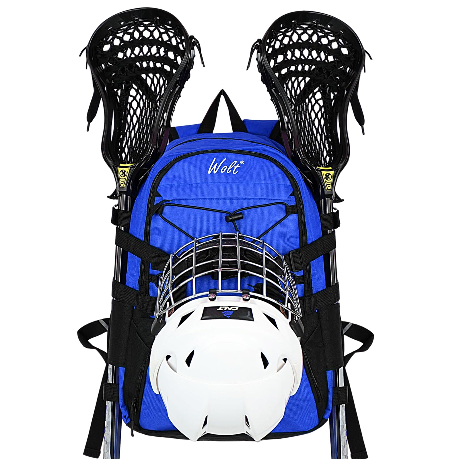 WOLT Lacrosse Bag-Lacrosse Backpack with Two Sticks Holder-Large Field Hockey Bag Holds All Sport Gears