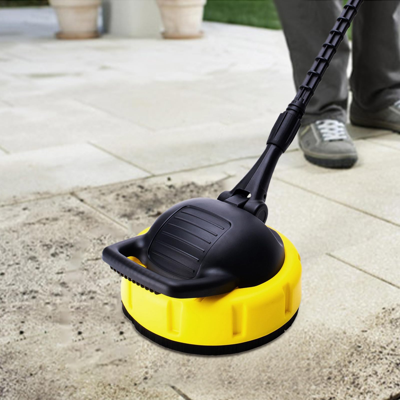 Limpiador de superficies de alta presión – Estropajo portátil para pavimentos de terraza, herramienta de lavado al aire reutilizable | Suministro de limpieza de superficies con escenario de