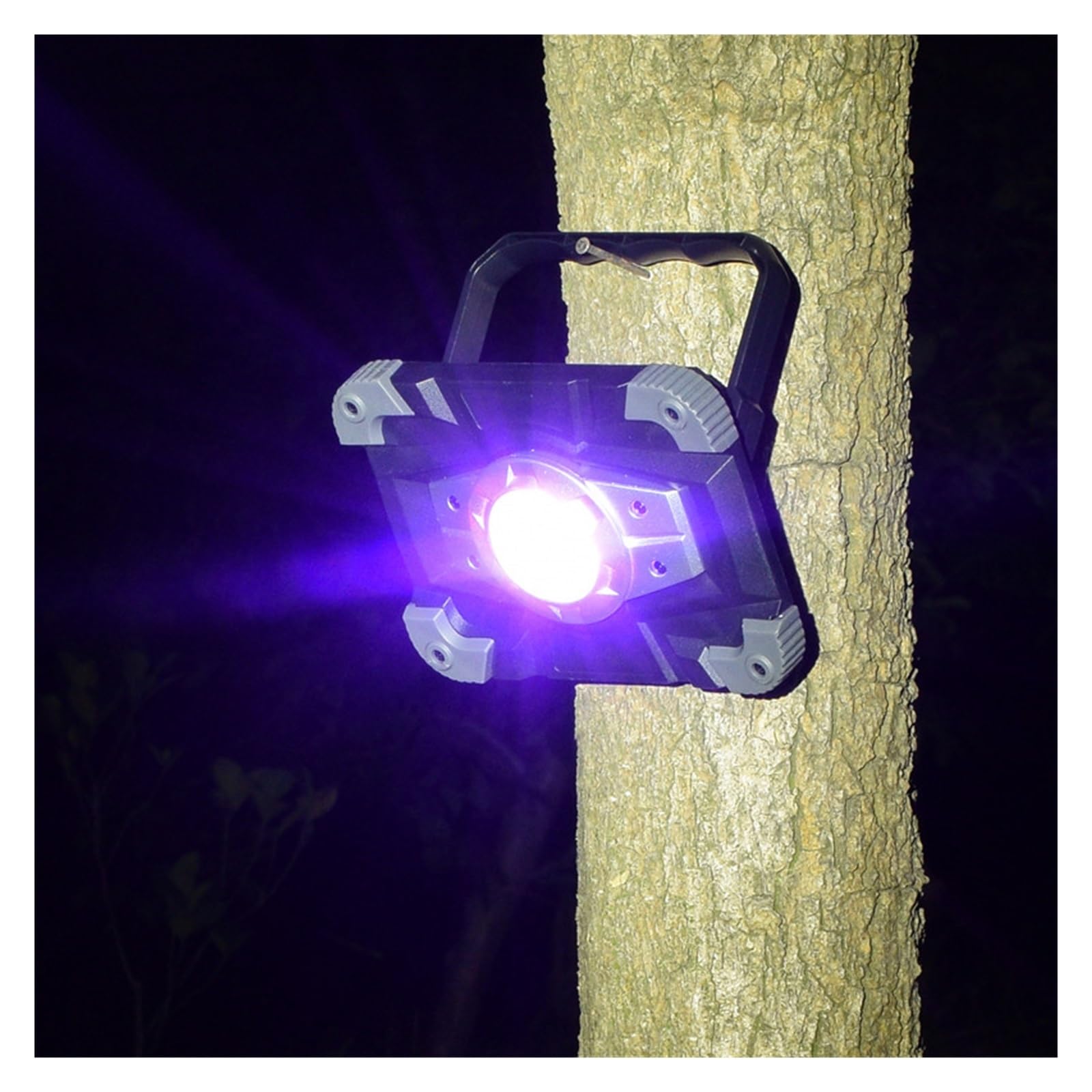 Naświetlacz LED, Światło Halonowe LED 10W Robocze COB Chip Reflektor Zewnętrzny Oświetlenie Poszukiwawcze USB Akumulatorowa Lampa Ostrzegawcza(With battery)
