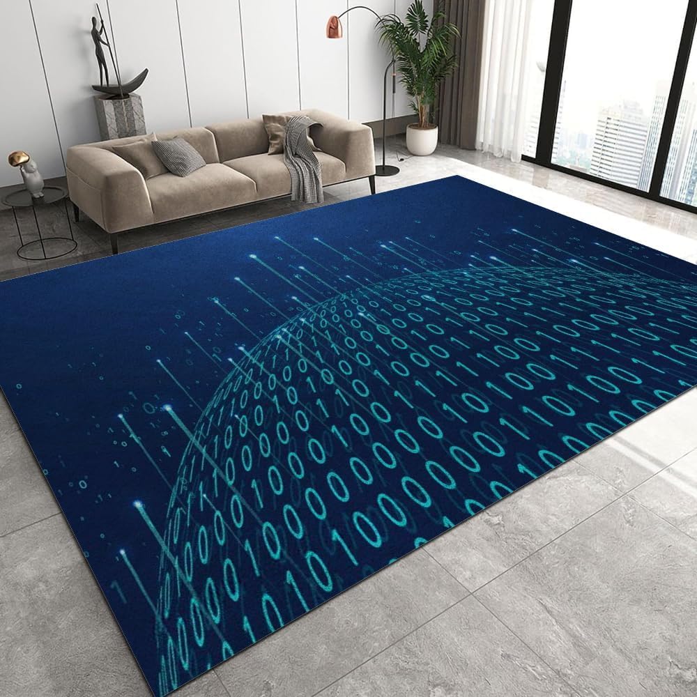 Tapis de zone facile à nettoyer pour chambre d'enfant motif 3D